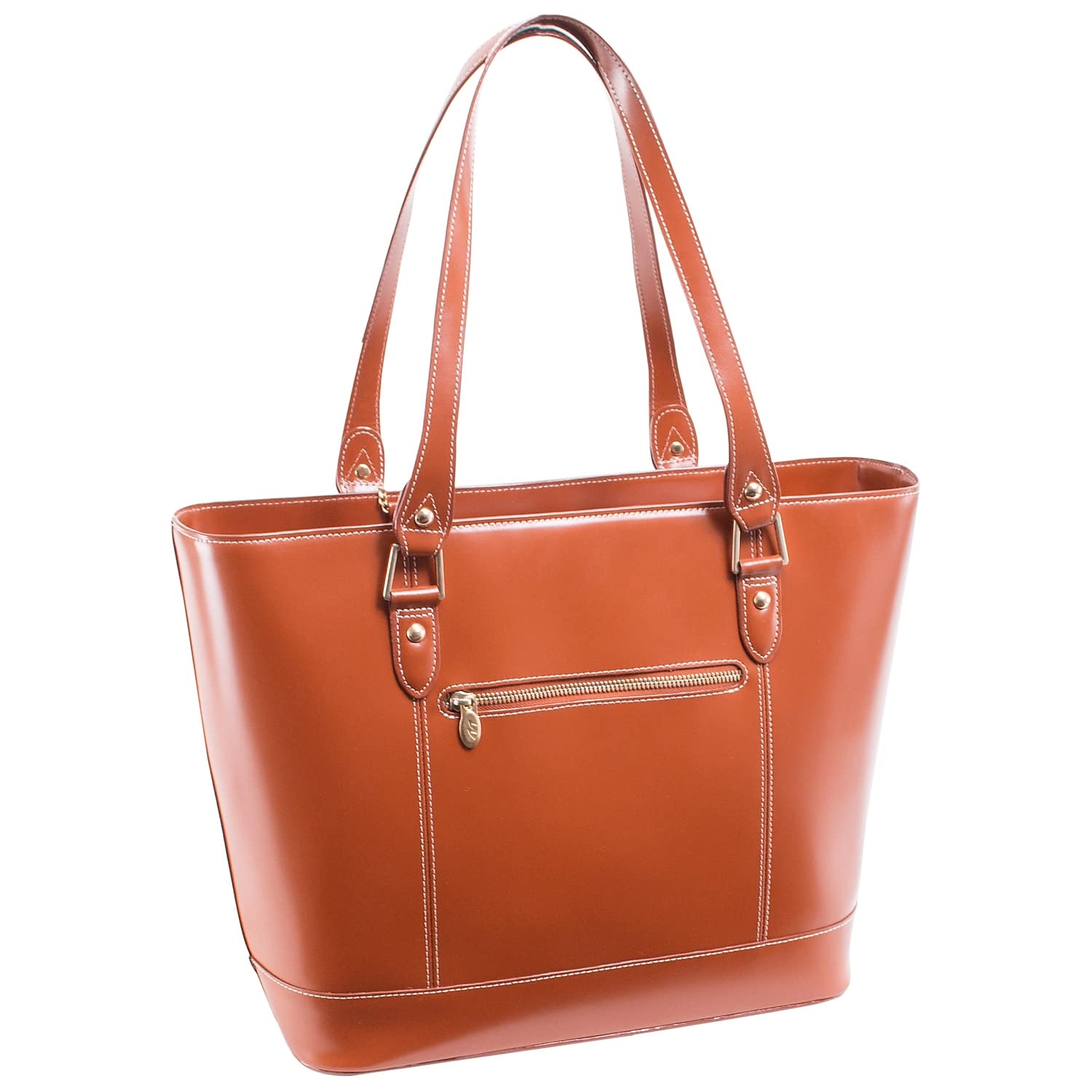 McKleinUSA Genuine Leather Women's Tote Bag with Tablet Pocket - Stylish Orange Handbag for Work & Travel (Model 4T9993) | Perfect for Office Professionals, Commuters & Business Trips