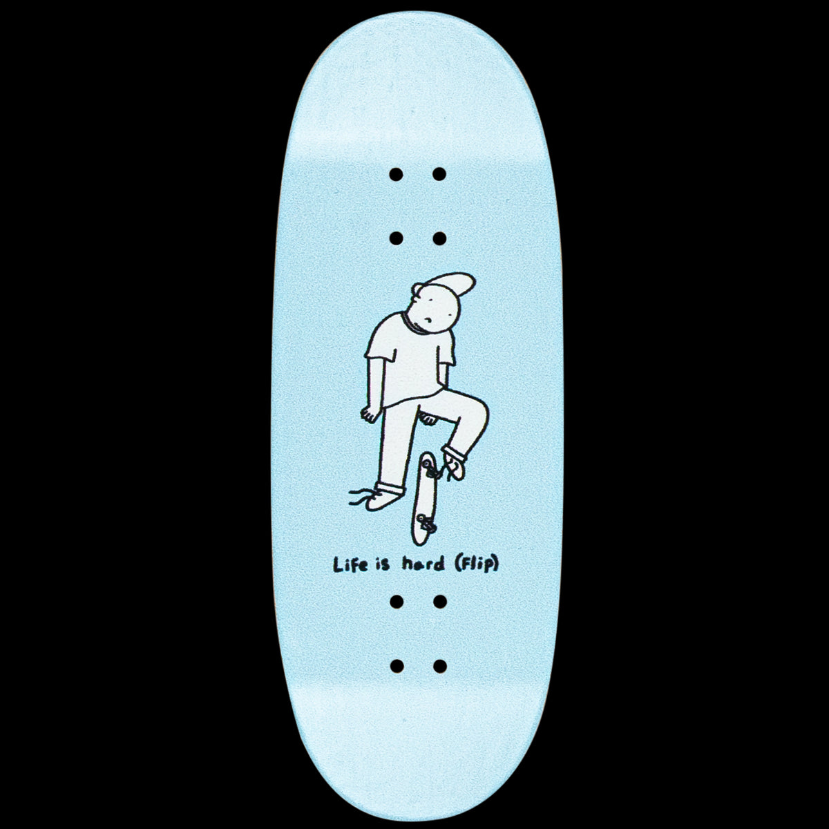 Variant Fingerboard Deck - Life is Hard (Flip) - Perfect for Skateboard Tricks, Collecting & DIY Mini Ramp Stunts