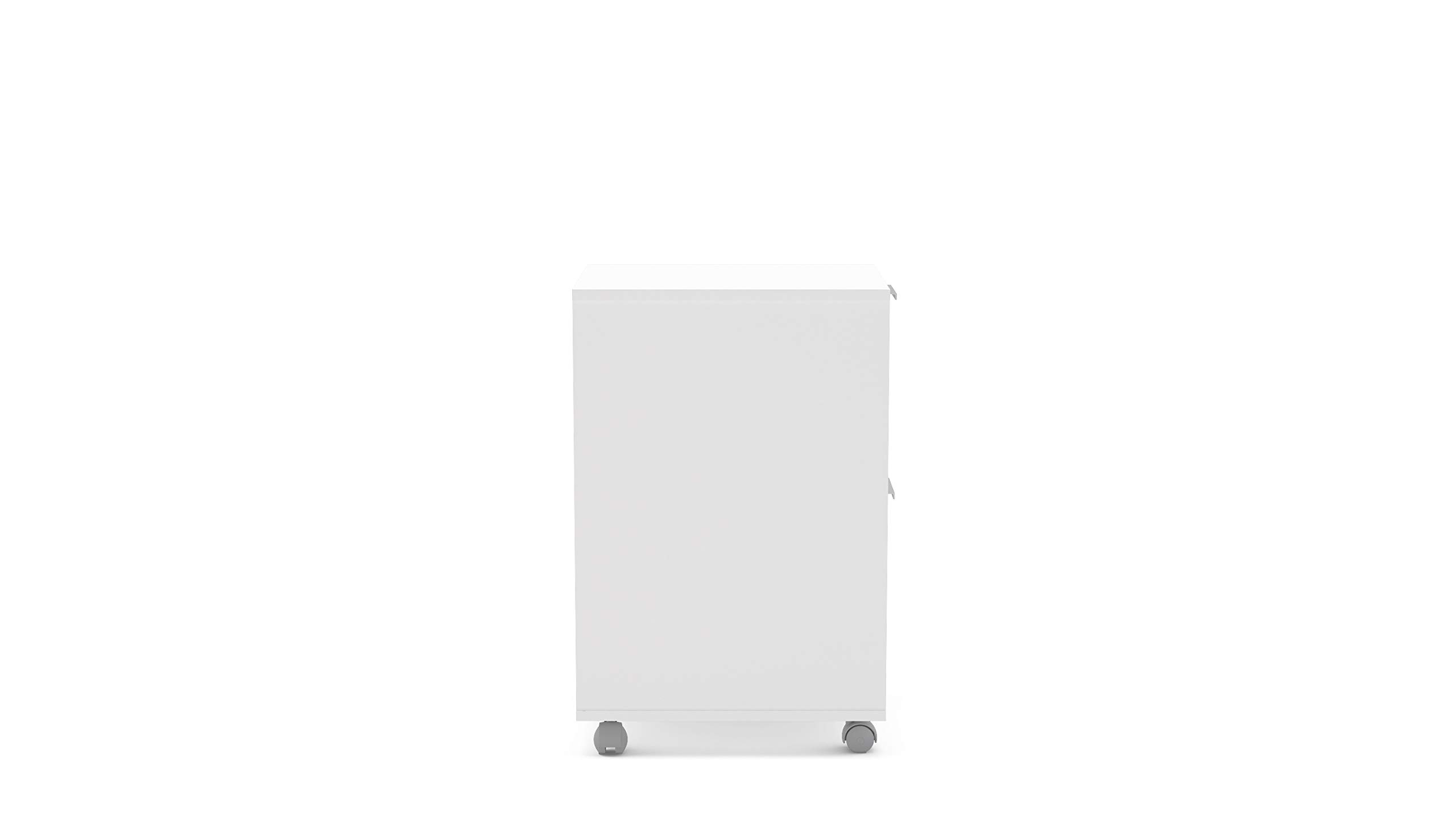 Polifurniture Durban 2-Drawer File Cabinet, White - Office Storage Solution for Home & Business Organization