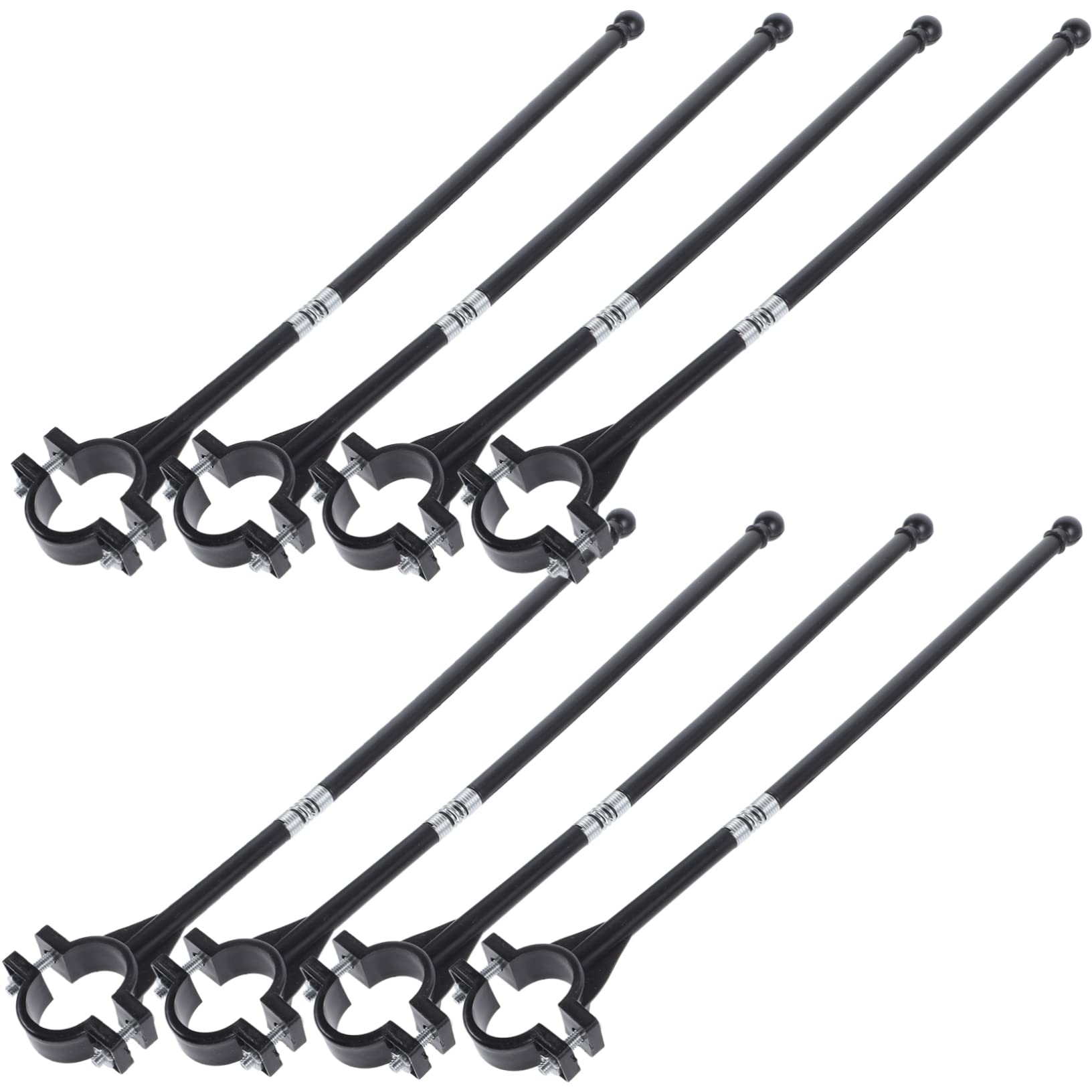 8pcs Bike Flagpole Set for Electric Bikes & Bicycles - Safety Handlebar Mount Flag Holder for Men's Cycling - Perfect for Team Rides, Commuting & Outdoor Adventures