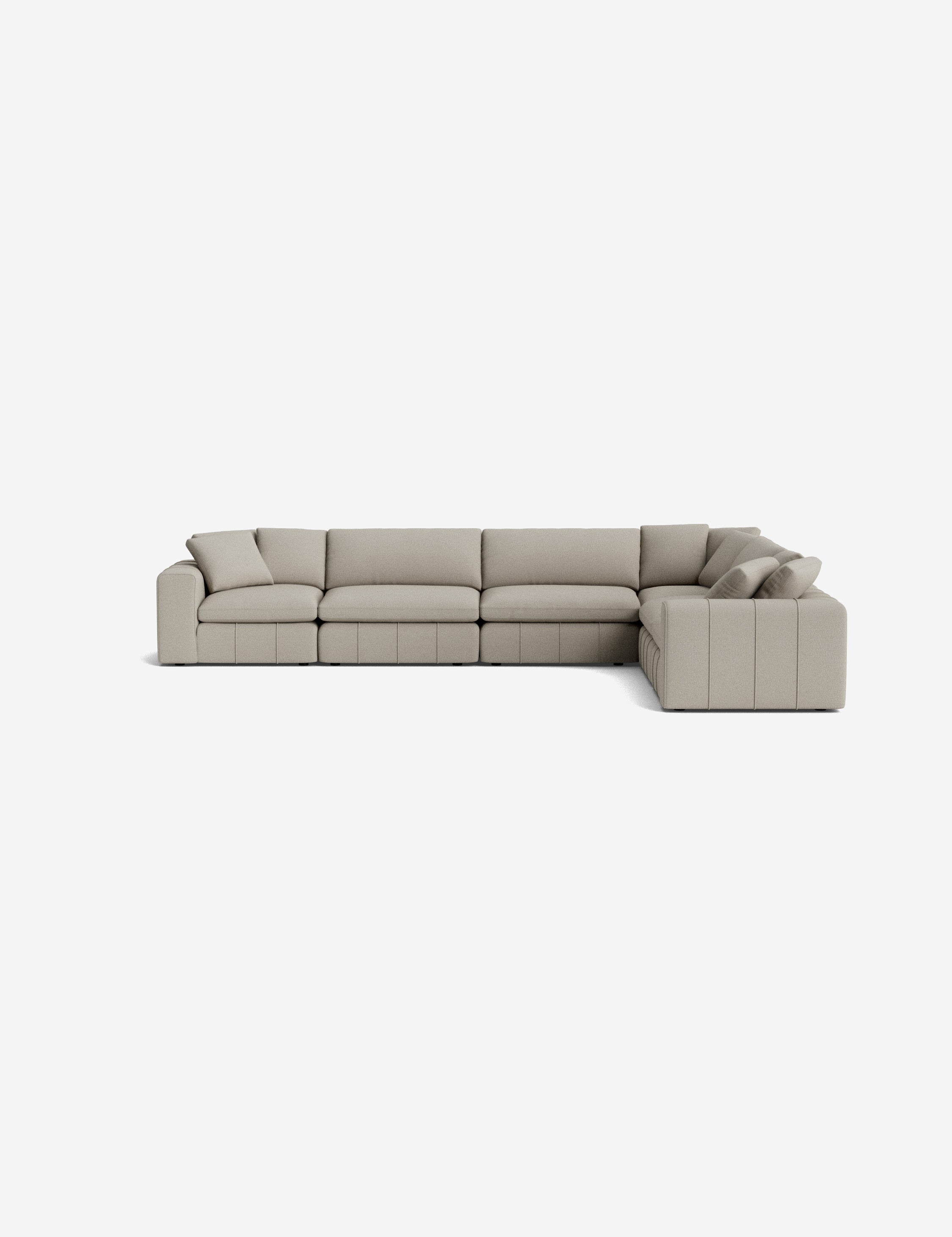 Capella Modular Corner Sectional Sofa - Modern L-Shaped Couch for Living Room, Home Theater & Lounge Areas | Customizable Comfortable Furniture