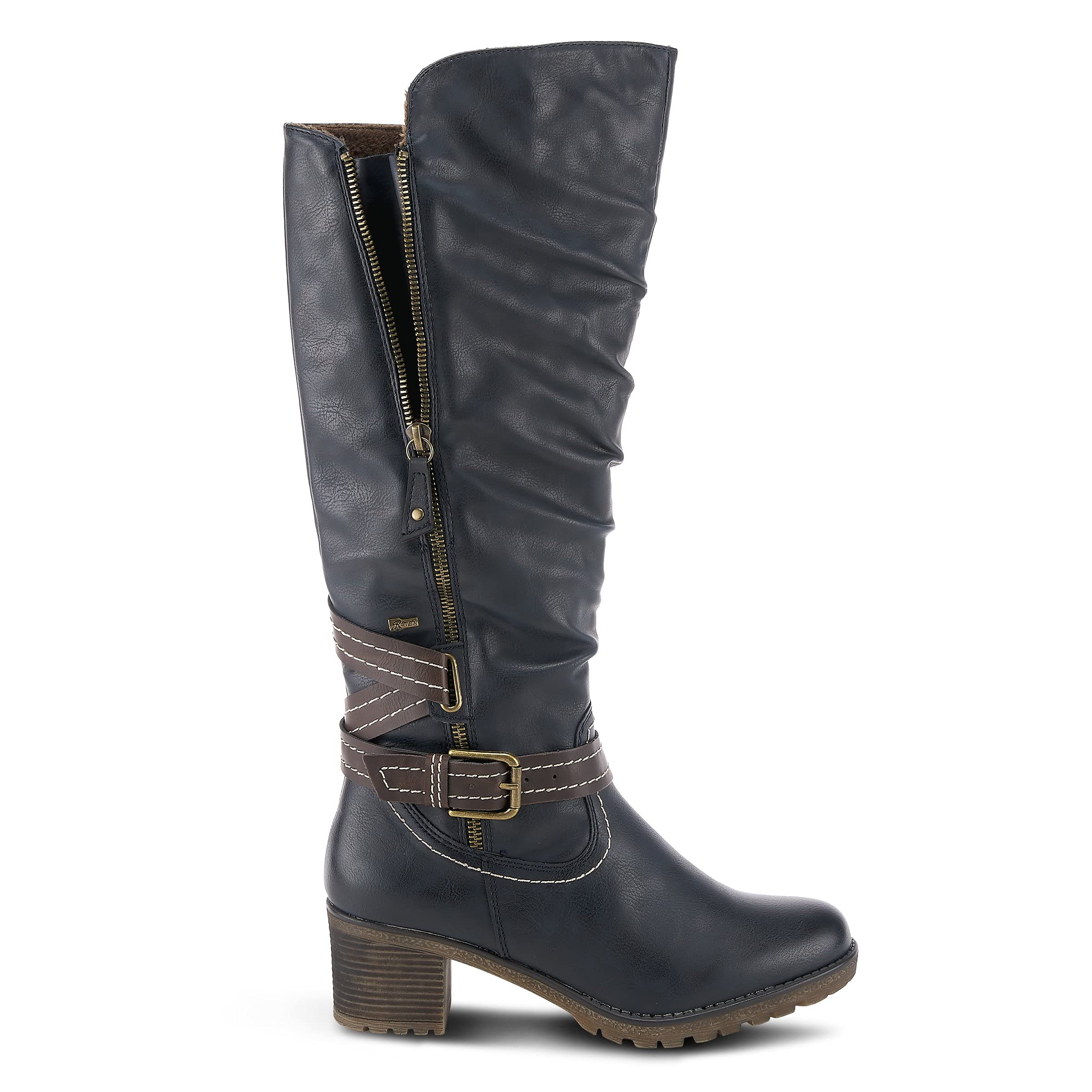Spring Step Women's Knee High Boots - Waterproof Winter Riding Boots with Side Zipper, Comfortable Slip-Resistant Sole for Outdoor, Work & Fashion (Black, Size 7) | Perfect for Cold Weather, Office Wear & Casual Outfits