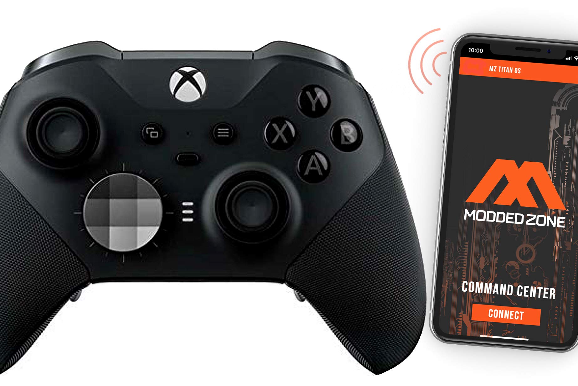 MODDEDZONE Custom Wireless Xbox ONE Elite Series 2 & PC Controller with Smart Mods - Expert Handcrafted in USA - Unique Black Design for FPS Gaming - Perfect for Competitive Play & Streaming