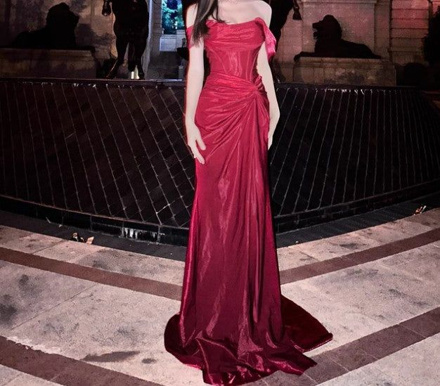 Elegant Mermaid Satin Evening Dress for Women - Long Formal Gown for Prom, Graduation, Wedding Guest - J6501 | Perfect for Special Occasions & Red Carpet Events