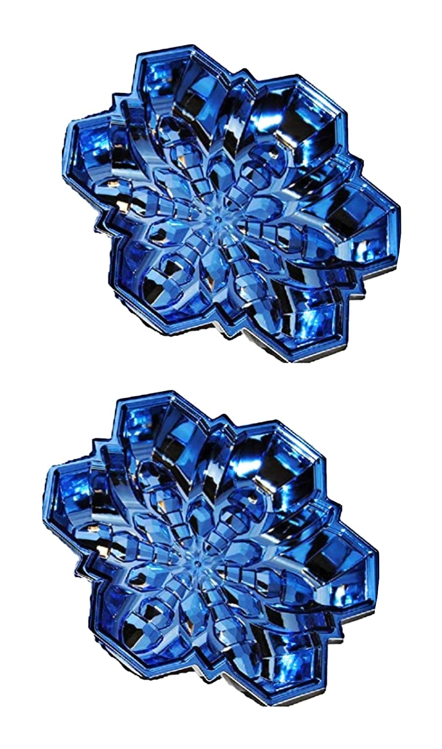 Blue Snowflake Candy Dish Set - 2-Piece Holiday Decor for Jewelry & Centerpieces