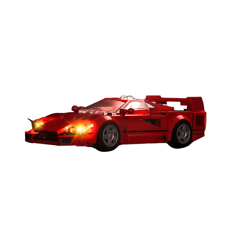 LEGO Speed Champions Ferrari F40 Supercar 76934 Light Kit - LED Building Blocks Lighting Set for Car Models - Perfect for Display & Nighttime Showcase