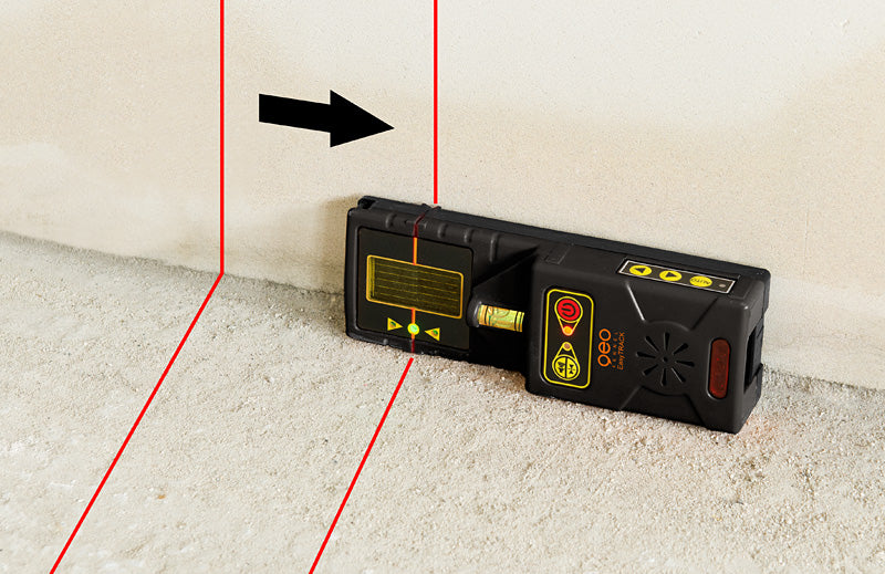 Geo FENNEL EasyTRACK Self-Leveling Line Laser Level - Professional Cross-Line Laser for Construction, Carpentry, and Tile Installation (Indoor/Outdoor Use)