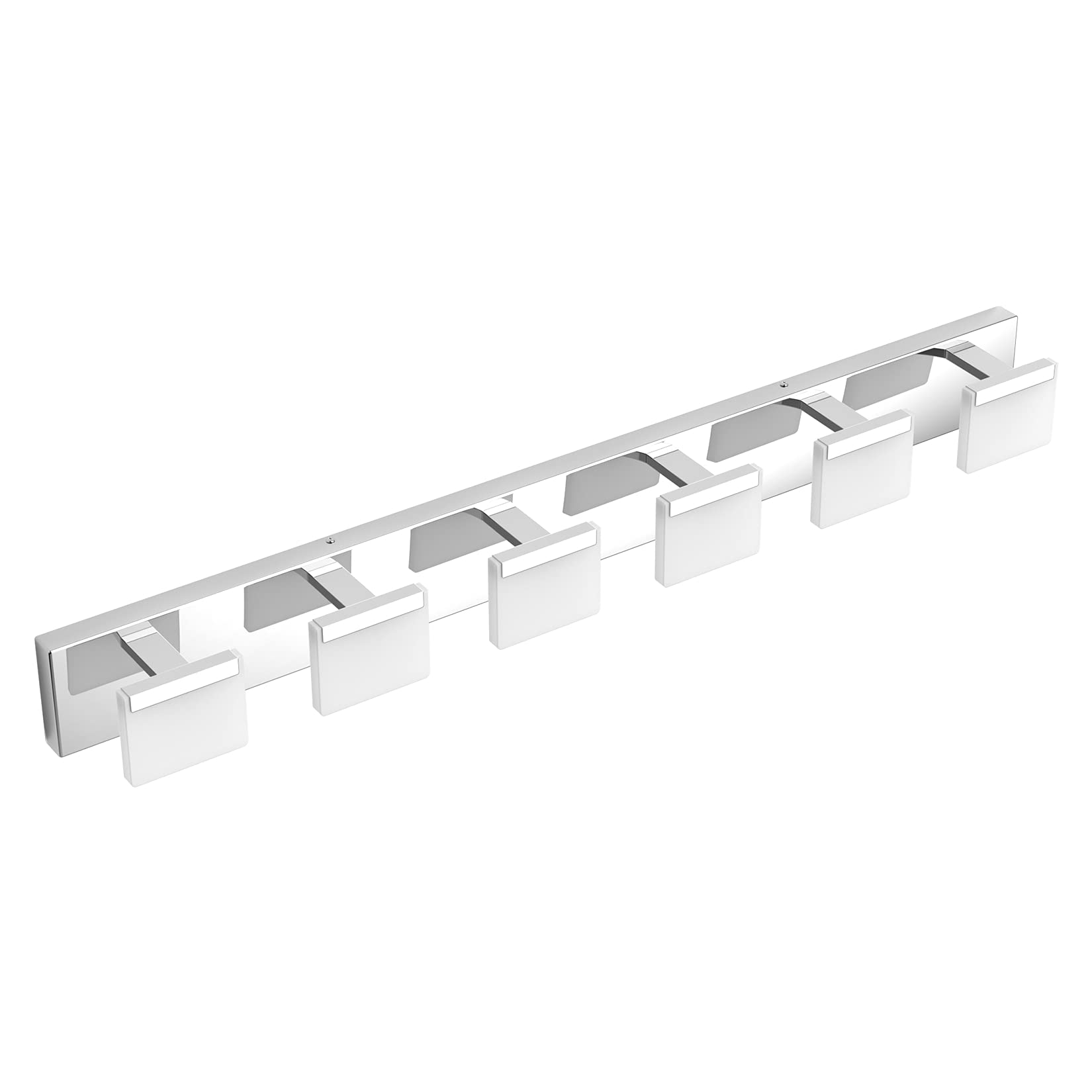 Ralbay 6-Light LED Modern Vanity Light - Acrylic & Stainless Steel Bathroom Lighting Fixture for Mirror, Makeup Area & Dressing Room