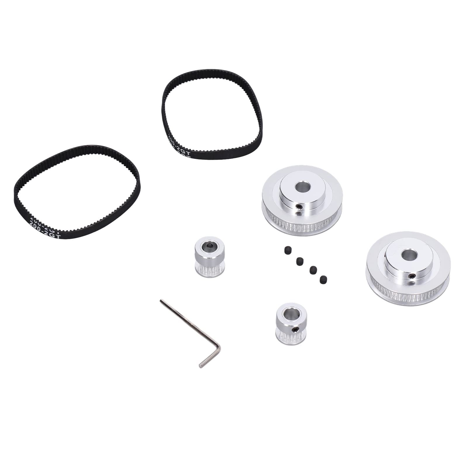 High-Quality 3D Printer Synchronous Wheel - 8mm Bore Timing Pulley Set with 200mm Belt | Compatible with Milling Machines, Drilling Machines & VORON 2.4 | Perfect for CNC Machinery, DIY 3D Printing Projects & Industrial Automation