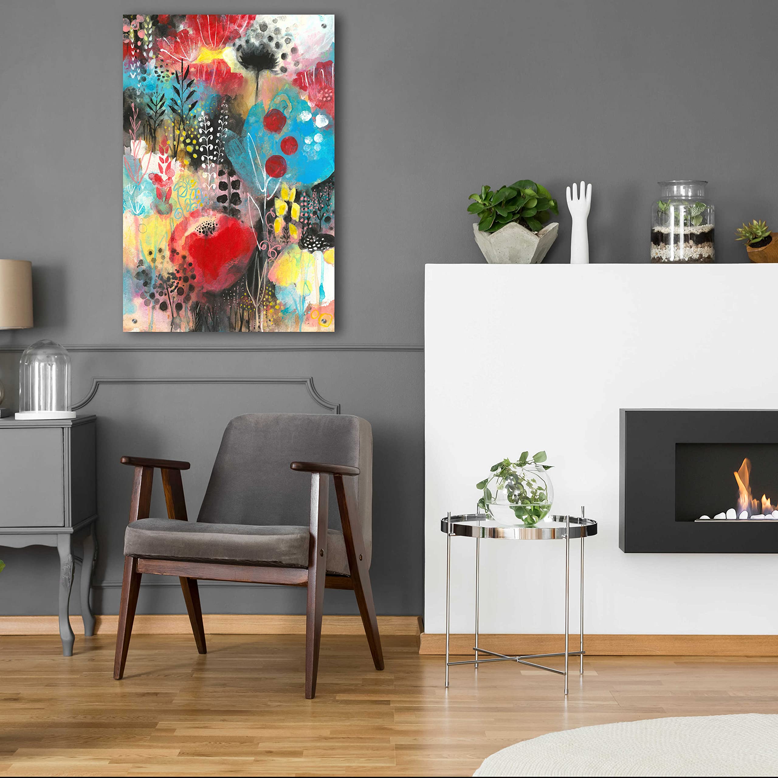 Epic Art 'Alive' by Corina Capri - 24x36 Inch Modern Acrylic Glass Wall Decor - Vibrant Abstract Painting for Living Room, Bedroom & Office Decor