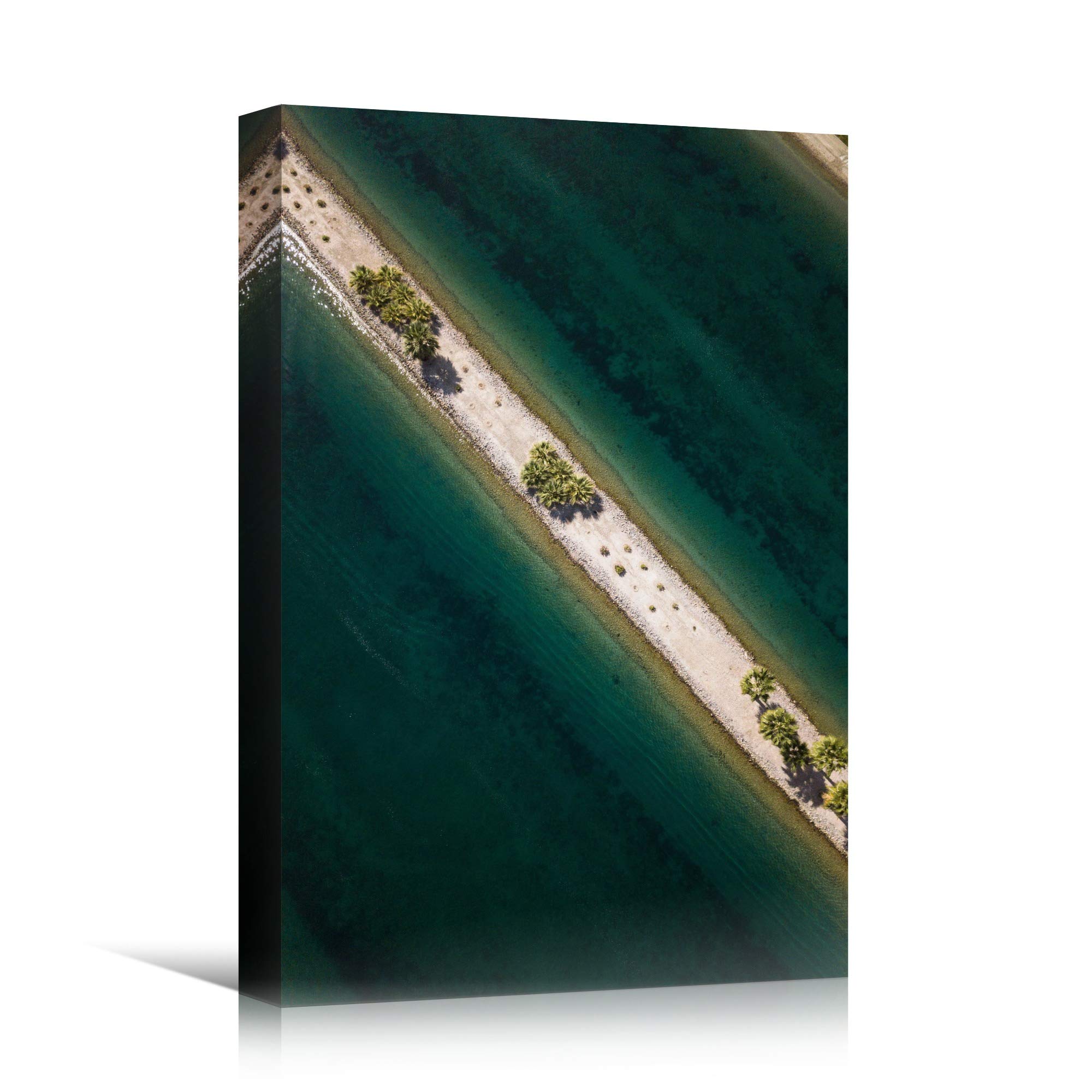 SIGNWIN Canvas Wall Art - Seashore Pathway Beach Coastal Photography Print, Blue Ocean Waves, 32x48 Inches - Perfect for Living Room, Bedroom, Office Decor & Relaxing Home Atmosphere