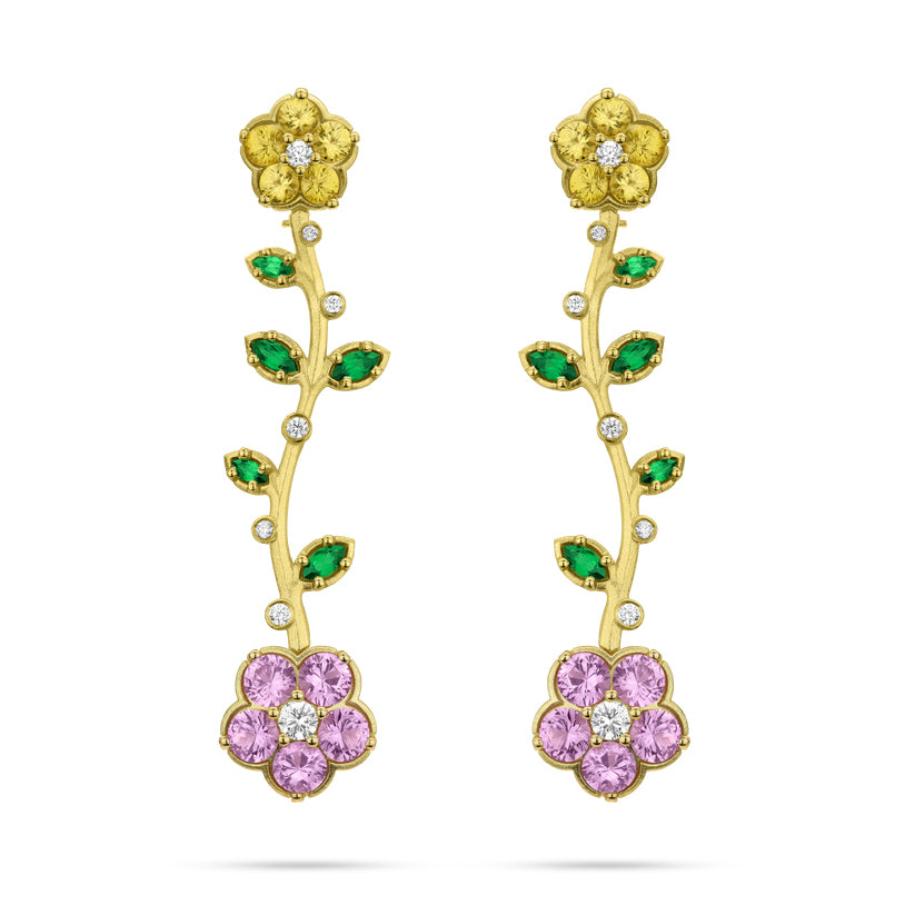 Paul Morelli Wild Child Drop Earrings - 18K Gold Plated Dangle Earrings for Women | Elegant Party & Wedding Jewelry Gift