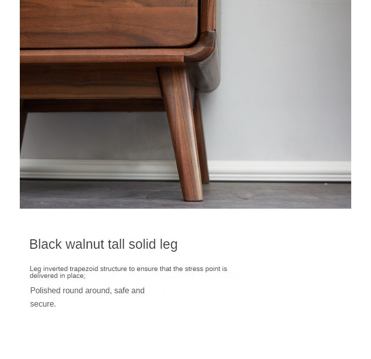 Solid Black Walnut Wood Side Cabinet - Rustic Nightstand, Entryway Storage, or Bathroom Organizer - Handcrafted for Home & Office Decor