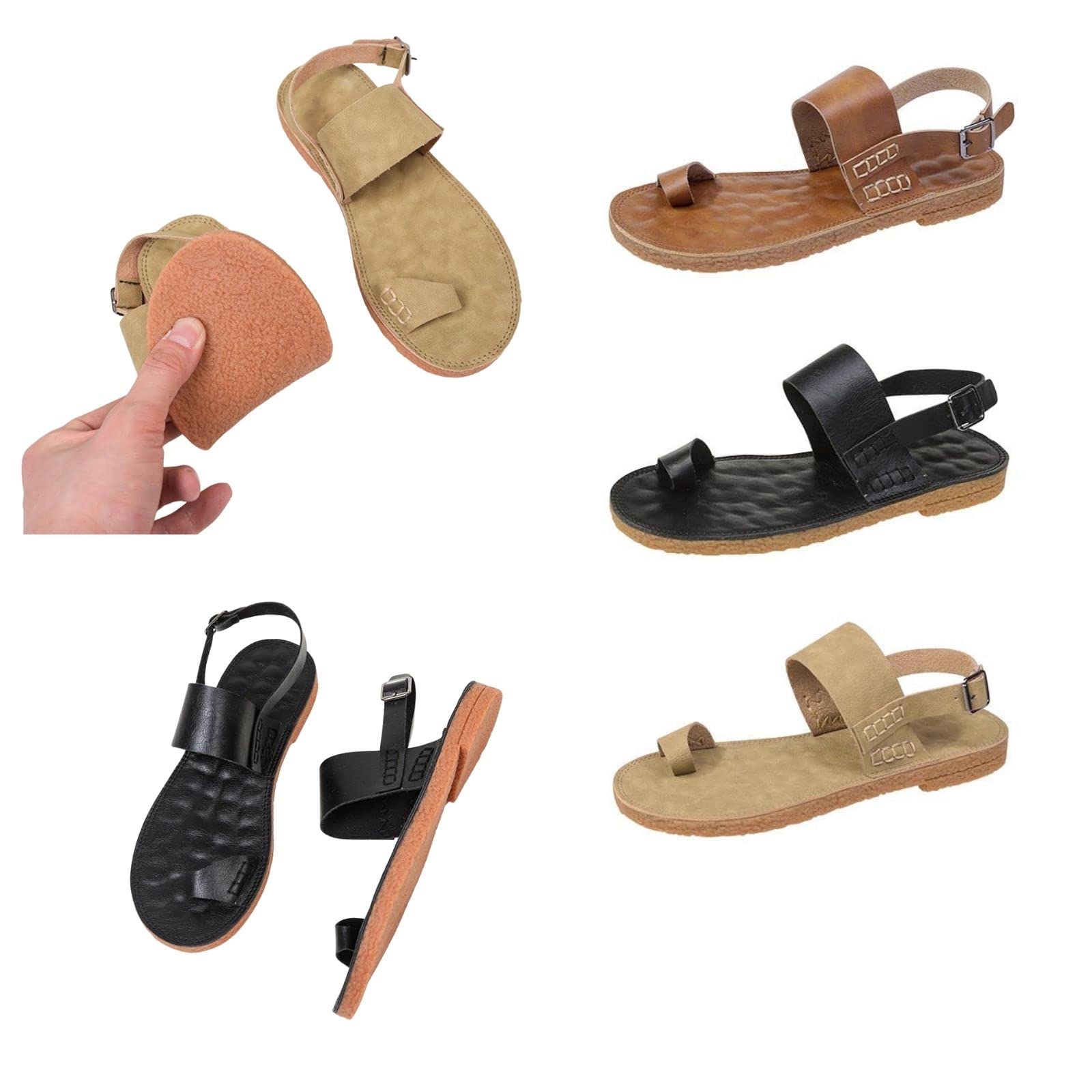 Women's Orthopedic Bunion Corrector Sandals with Ankle Strap - Soft & Comfortable Shoes for Indoor & Outdoor Use - Perfect for Walking, Travel, and Foot Pain Relief