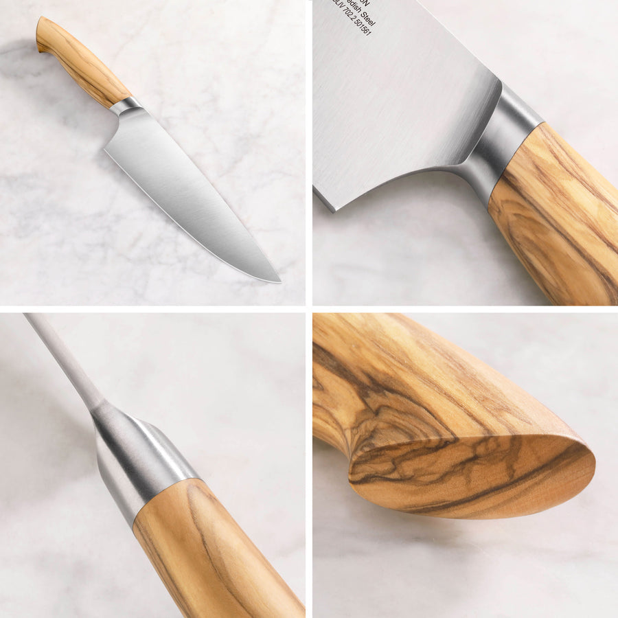 Cangshan OLIV Series 501561 8-Inch Chef Knife - Premium Swedish 14C28N Forged Steel Blade - Professional Kitchen Knife for Slicing, Dicing & Chopping - Perfect for Home Cooks & Professional Chefs