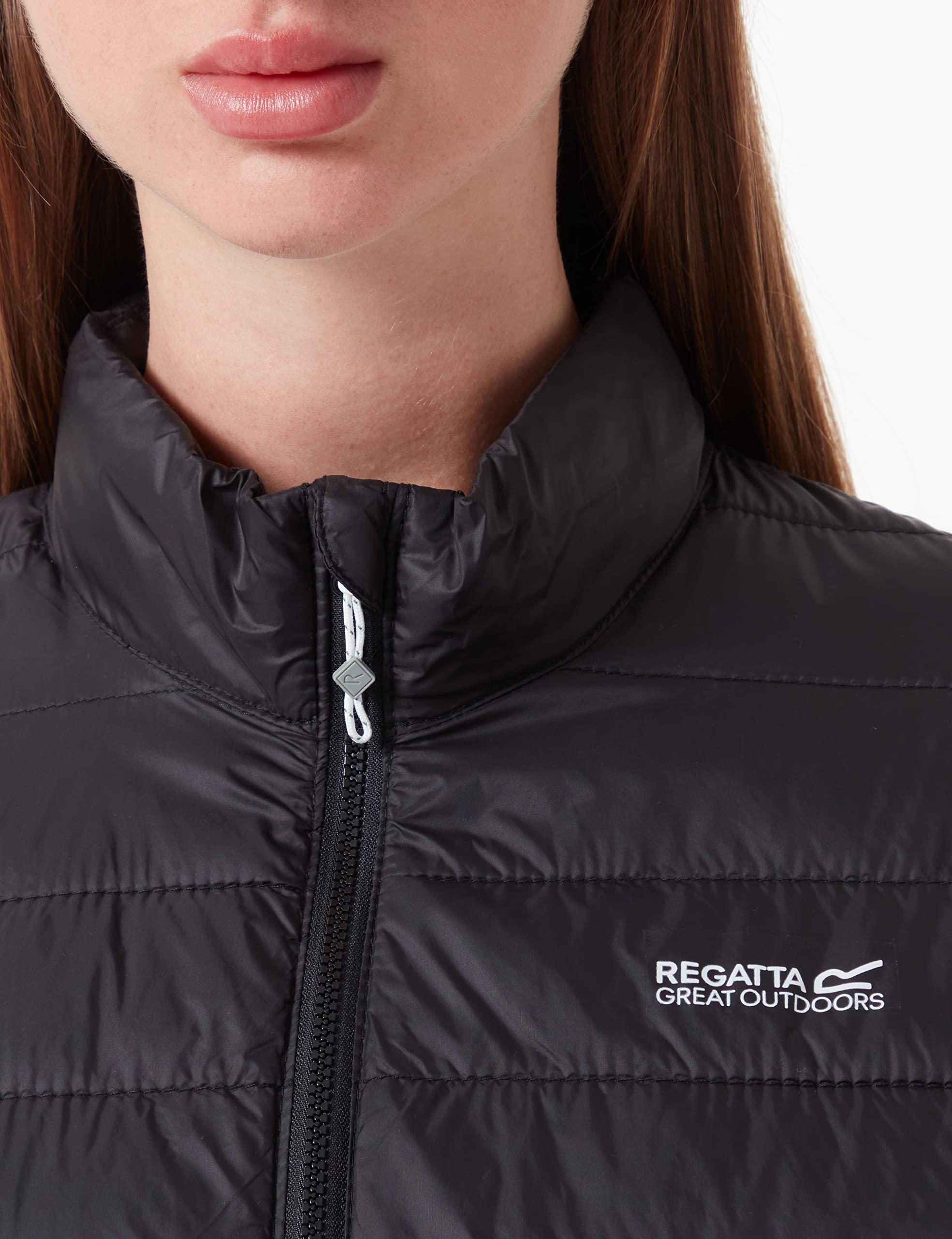 Regatta Women's Hillpack Padded Jacket - Lightweight Waterproof Winter Coat, Size 8 US (Black) - Perfect for Hiking, Camping & Outdoor Adventures