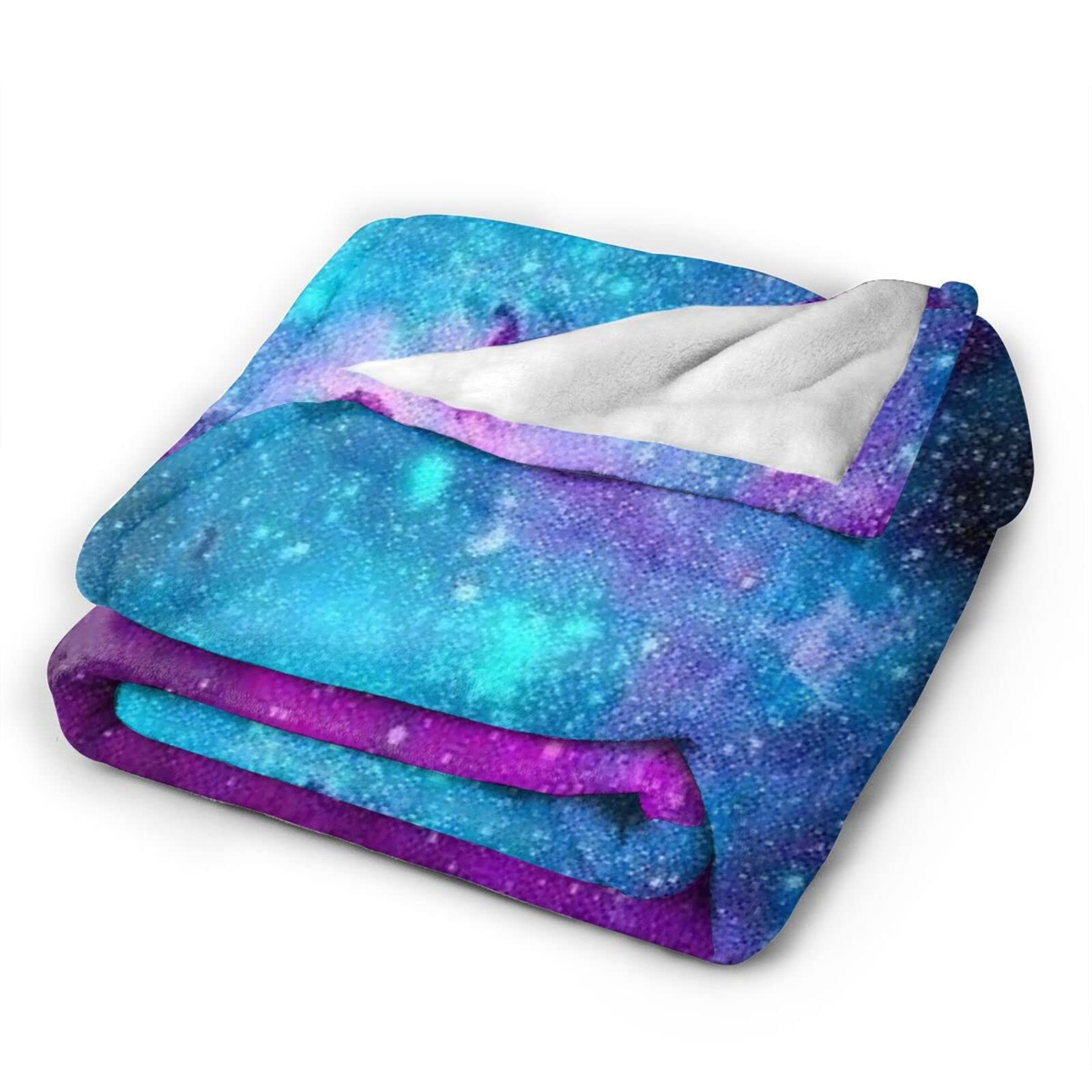 Purple Galaxy Blanket - Ultra Soft & Warm Flannel Star Throw Blanket for Couch, Bed, Sofa - Space Themed Gift for Kids, Adults, Men & Women - Perfect for Cozy Nights, Stargazing & Home Decor