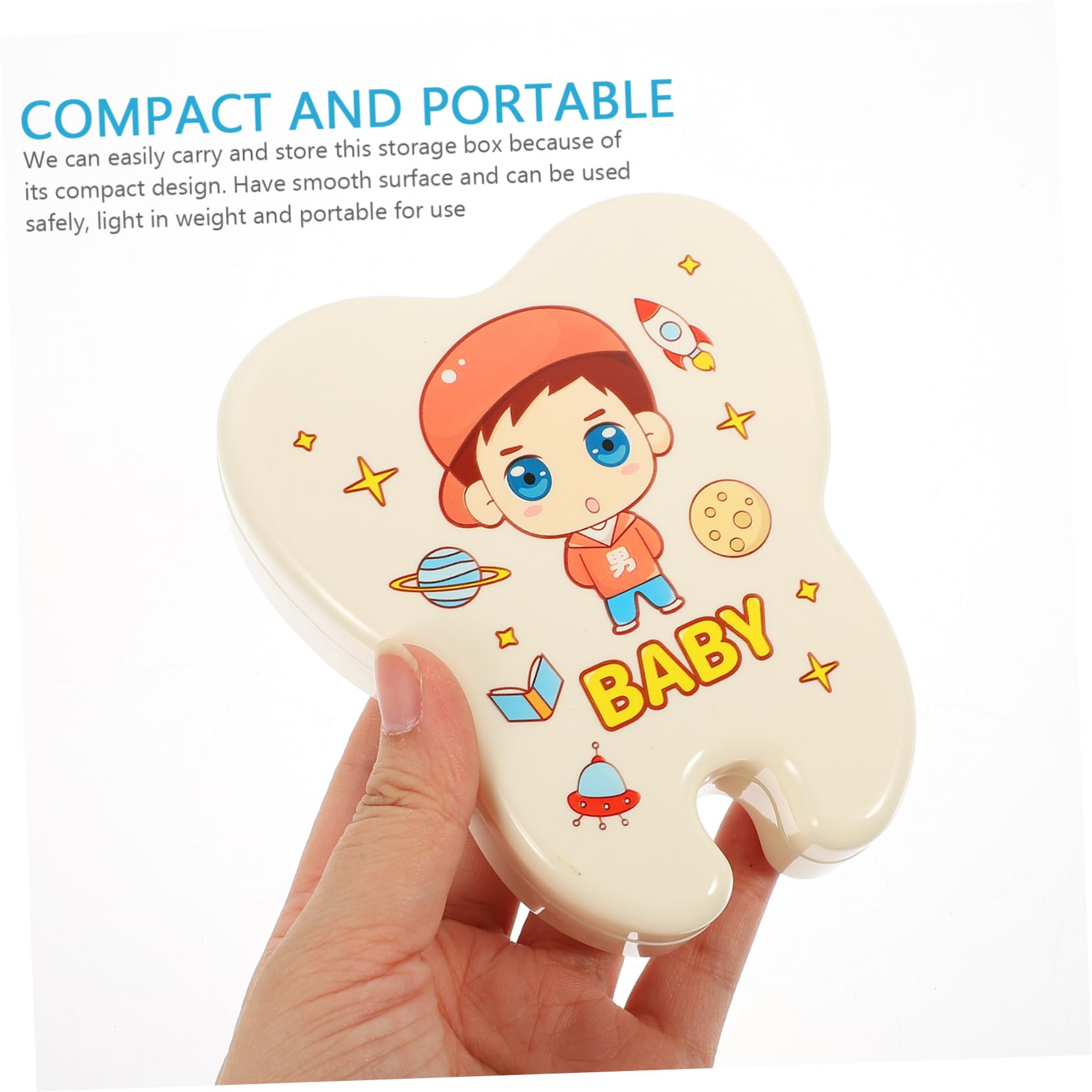 HEMOTON 3-Piece Kids Tooth Keepsake Box - Baby Tooth Holder for Lost Teeth, First Tooth Souvenir Storage with Fetal Hair Compartment - Perfect for Tooth Fairy Gifts & Childhood Memorabilia