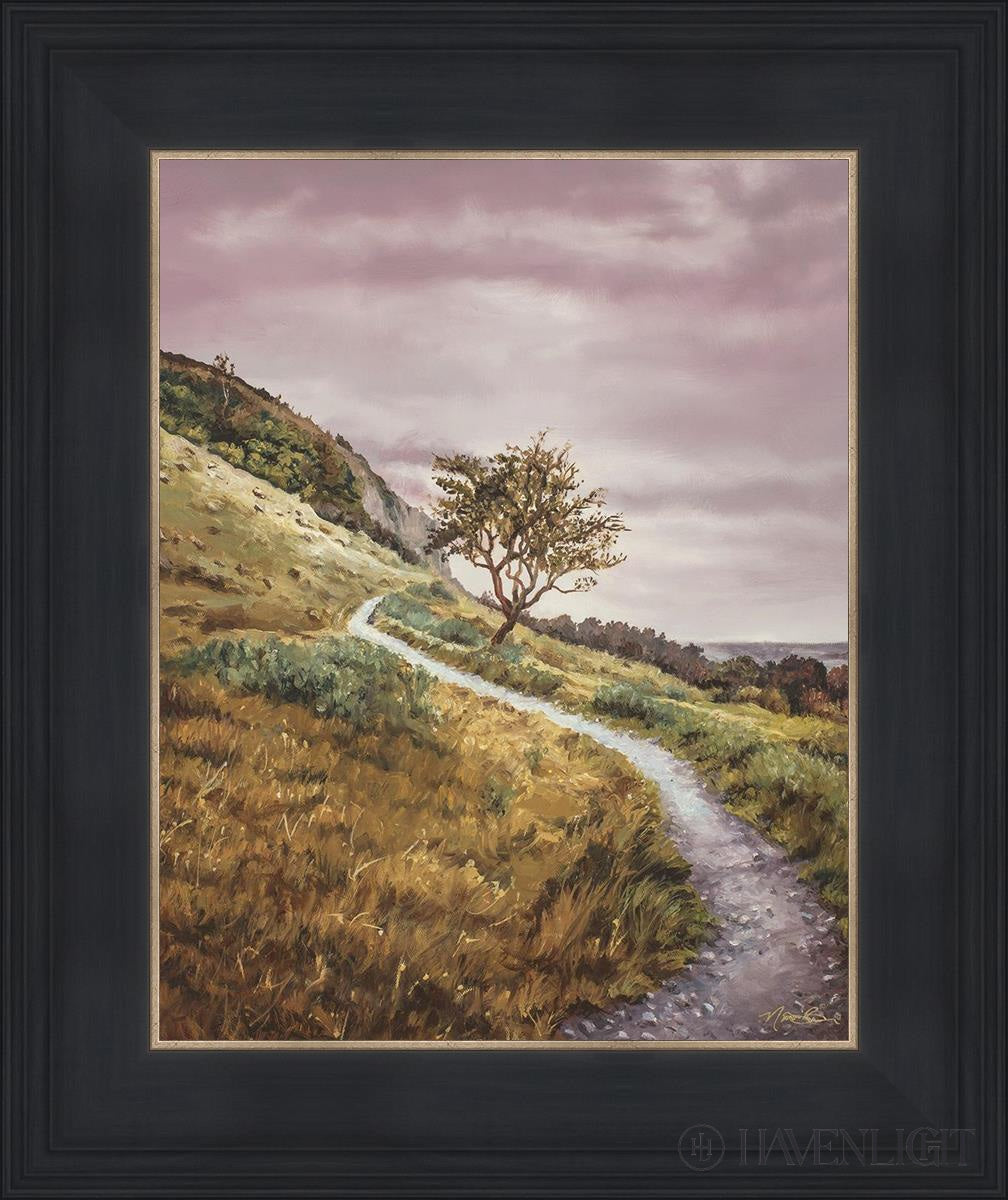 Broken Path Mountain Top Wall Art - Handmade Boho Decor for Living Room, Bedroom & Office - Inspirational Nature Landscape Painting for Home Decor