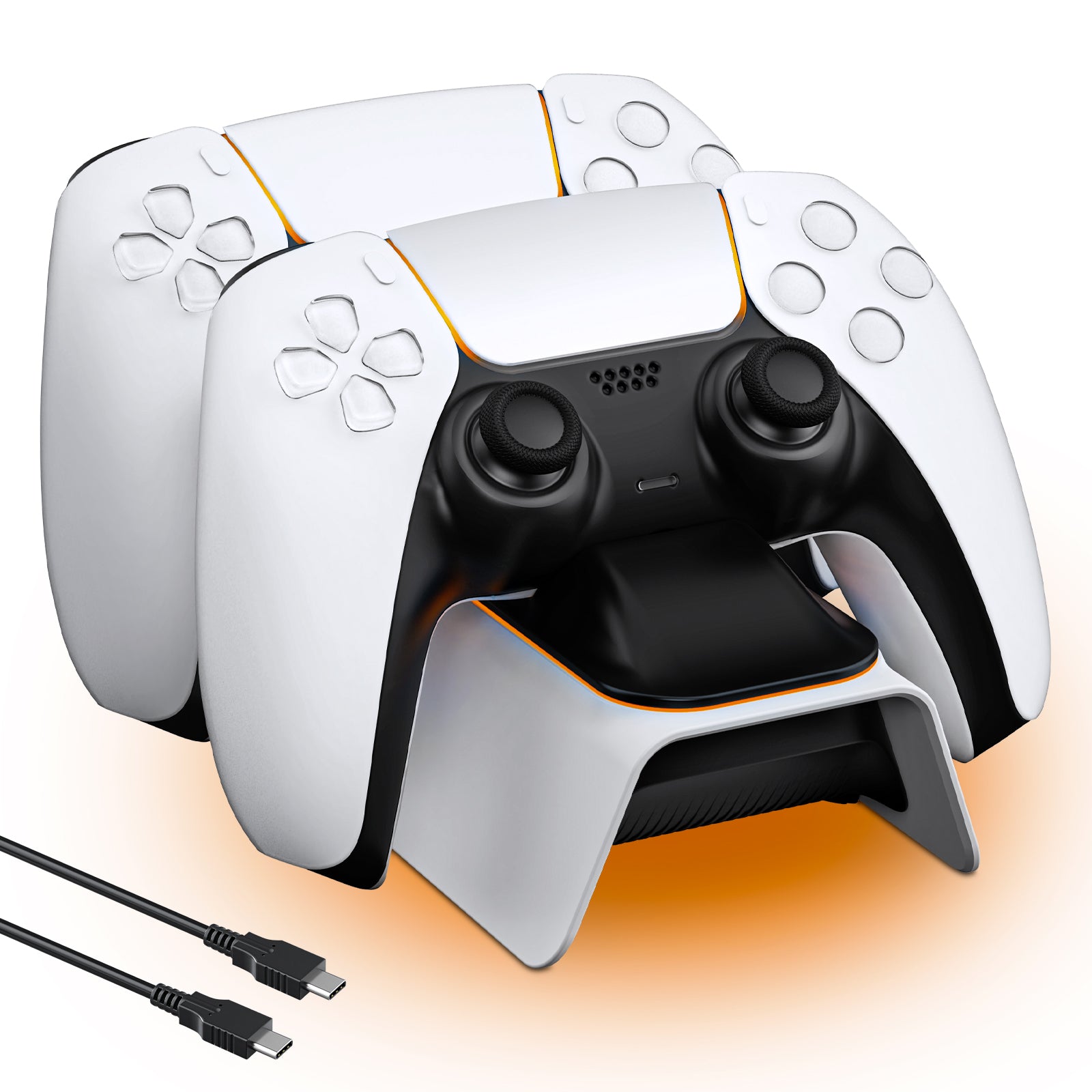 NexiGo Upgraded PS5 Controller Charger Station - Fast Charging Dock for DualSense Wireless Controllers with LED Indicators | Perfect for Gaming Setup & Home Entertainment System