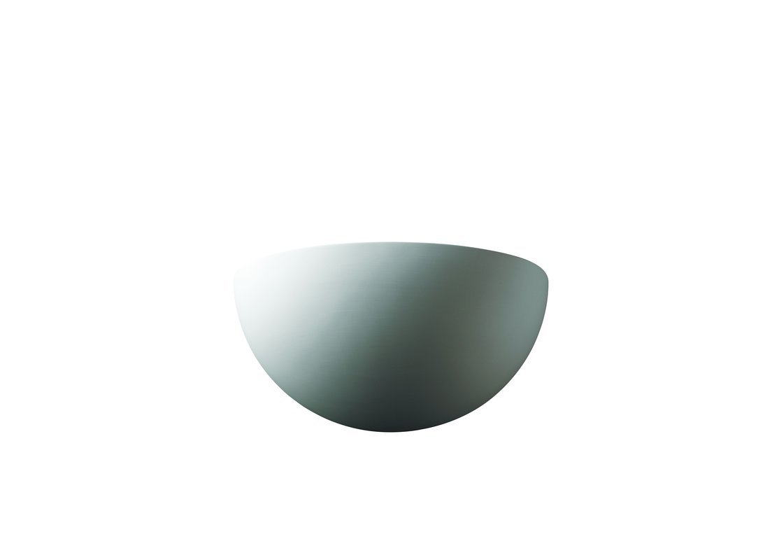 Ambiance Unpainted Bisque Really Big Quarter Sphere Wall Sconce - CER-1100-BIS | Decorative Lighting for Living Room, Bedroom & Hallway