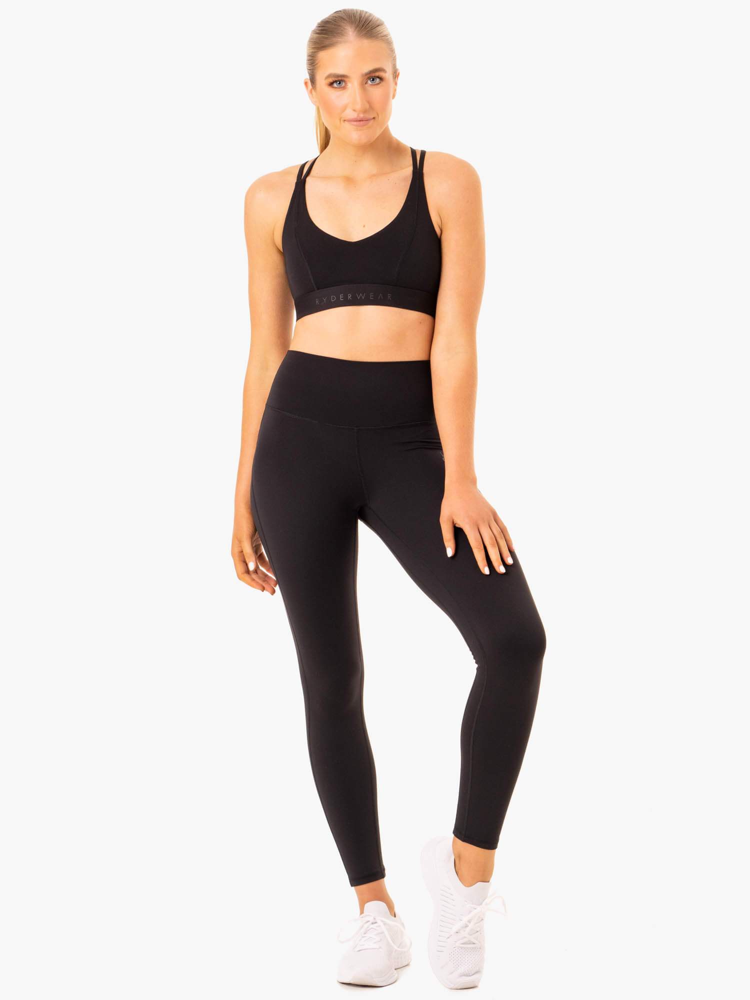NKD Align Sports Bra for Women - High Support Workout Bra in Black | Perfect for Yoga, Running & Gym