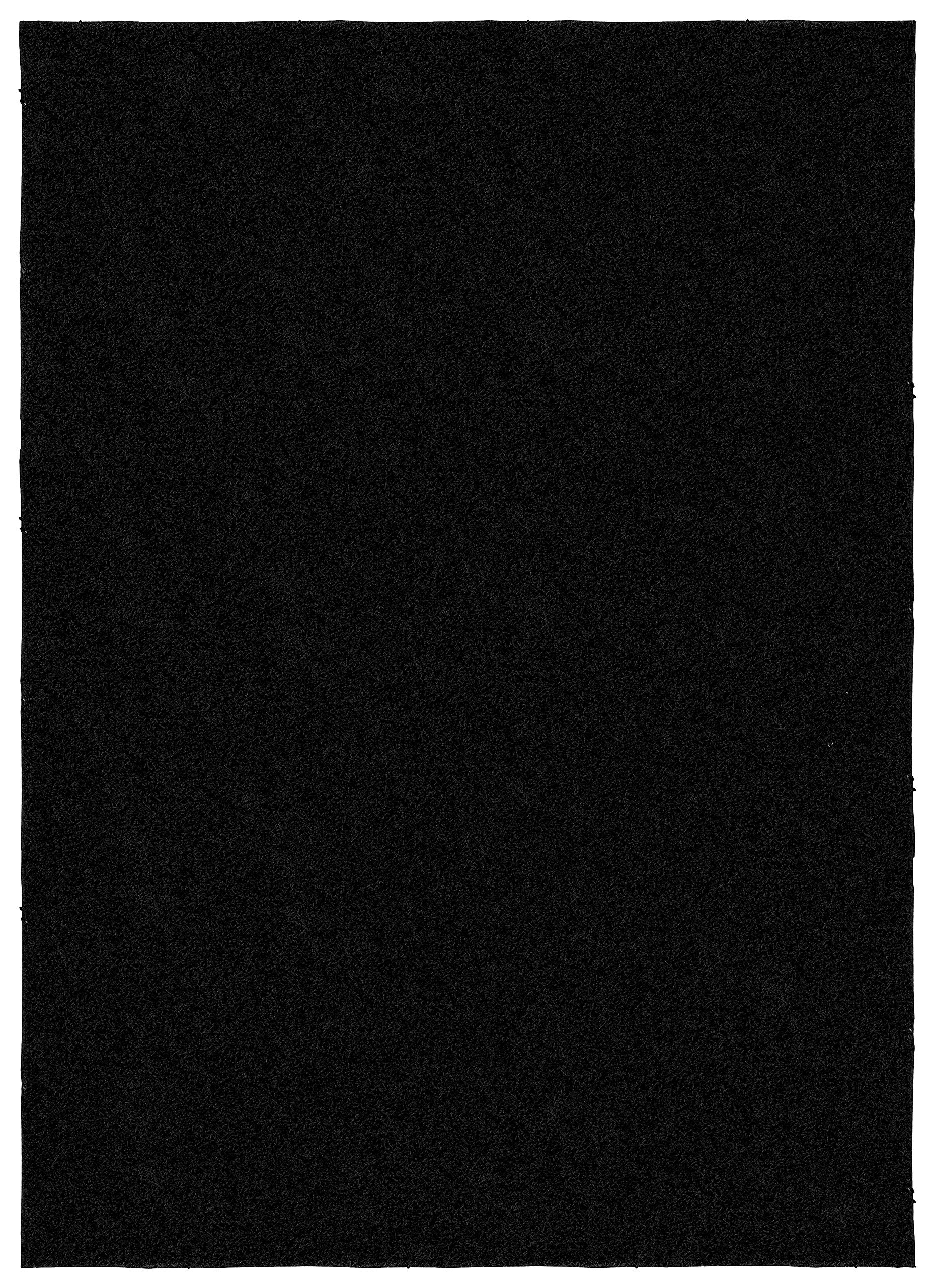 Premium 6x9 ft Black Shag Area Rug - Soft & Plush Skyline Collection by Garland Rug - Perfect for Living Room, Bedroom, or Nursery Decor