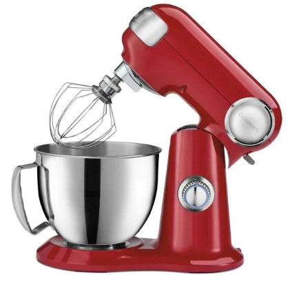 Refurbished Cuisinart SM-35R Precision Master Red Stand Mixer with Warranty - Perfect for Baking, Mixing Dough, and Whipping Cream at Home