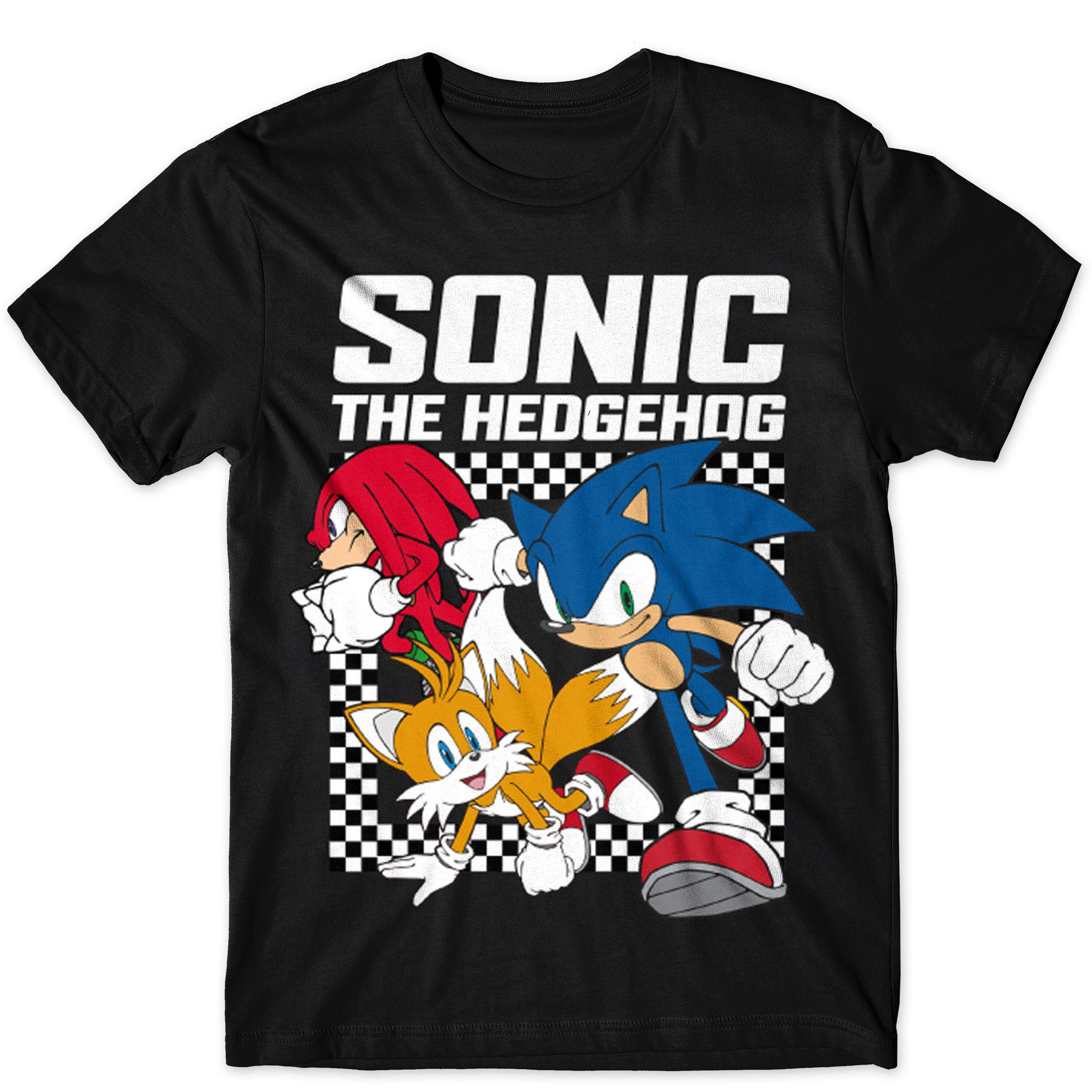 Sonic vs Shadow Split Graphic T-Shirt for Men & Women - Classic Video Game Vintage Distressed Tee - Perfect for Gaming Events, Cosplay & Retro Fashion