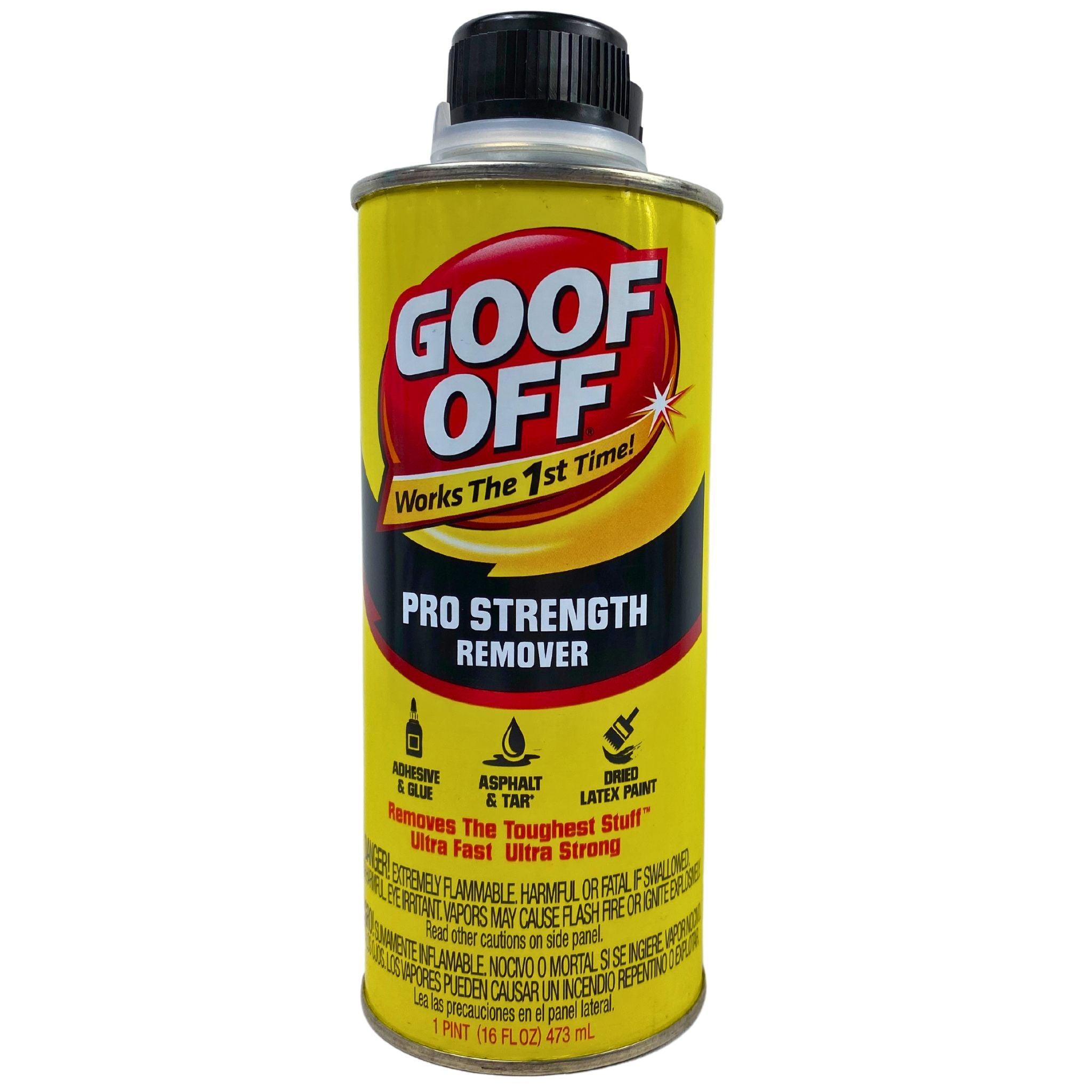 Goof Off Pro Strength Remover - 16OZ (48 Pack) | Fast-Acting Adhesive, Paint & Stain Remover | Perfect for Home Improvement, DIY Projects & Industrial Cleaning