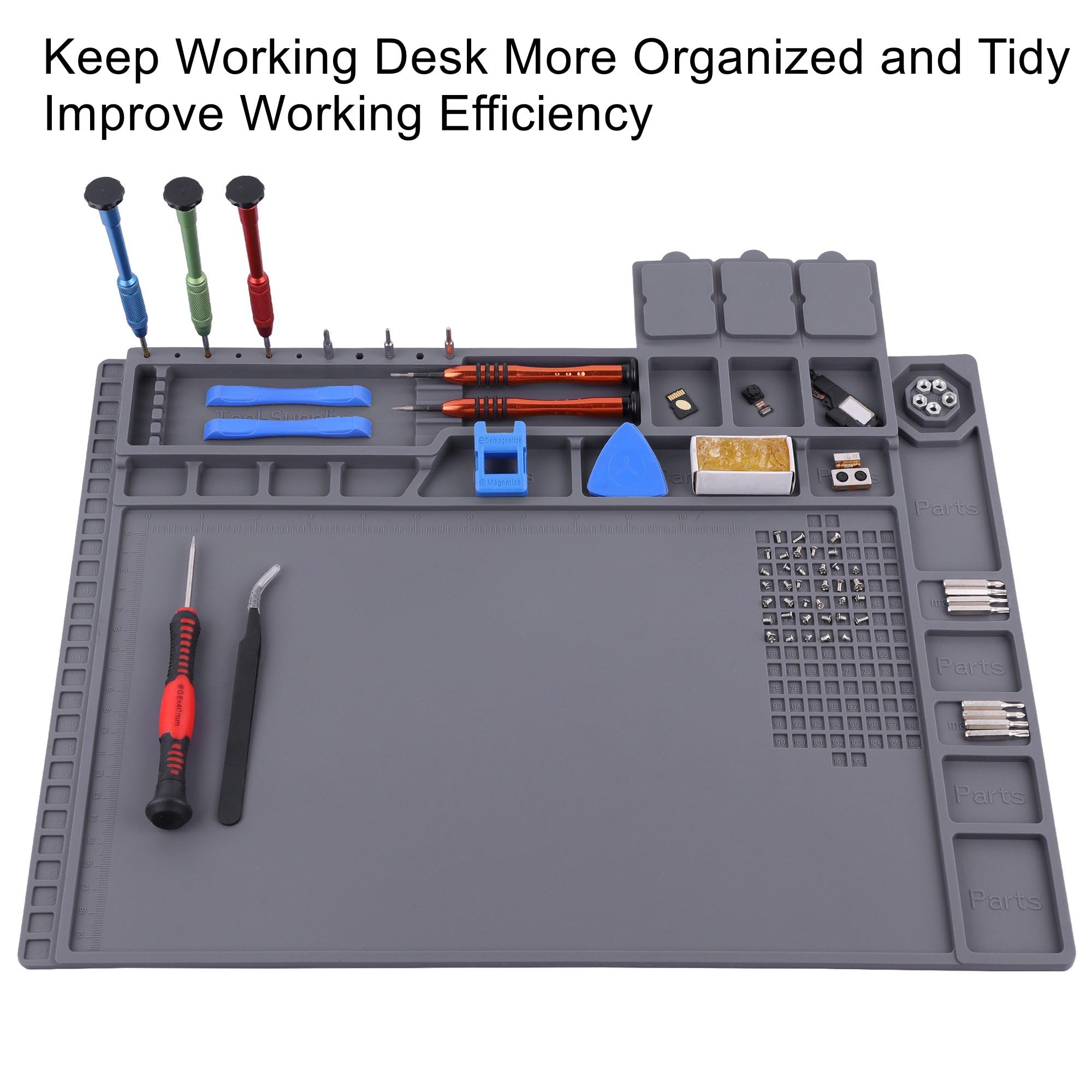 High-Temperature Resistant 932°F Magnetic Soldering Mat - 17.3
