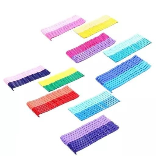 50-Piece Bobby Pins Set - Non-Slip Metal Hair Clips for Women (Multicolor) | Secure Hair Styling for Work, Party & Everyday Use