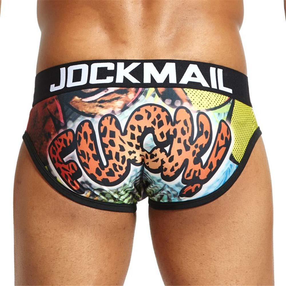JOCKMAIL Men's Underwear - Breathable Cotton Briefs with Fun Prints - Comfortable Boxer Shorts for Daily Wear, Gym & Sports
