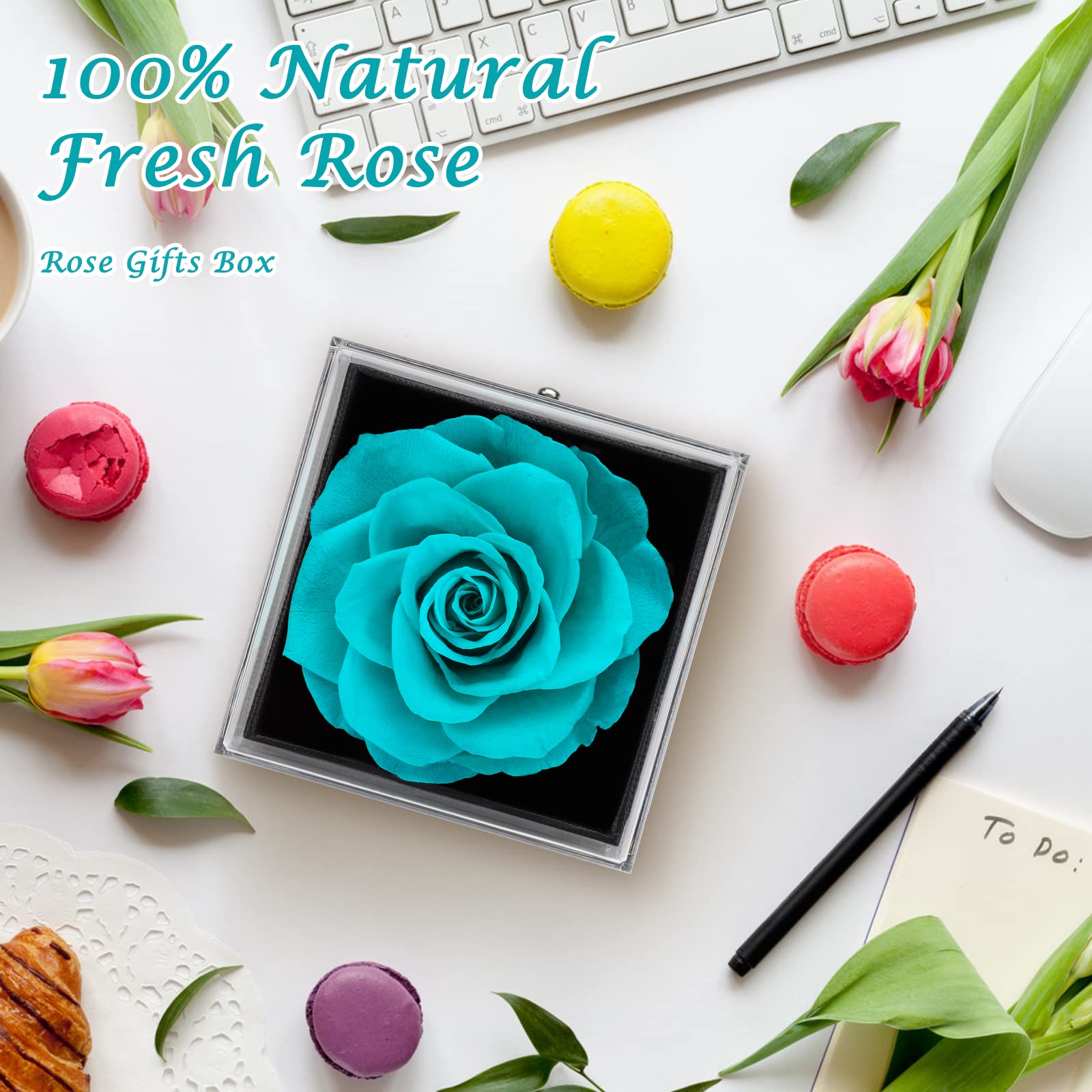 Preserved Real Red Rose in Gift Box - Birthday Gifts for Women, Romantic Valentine's & Anniversary Present for Wife, Mother's Day Gift from Daughter | Perfect for Special Occasions, Home Decor & Keepsake