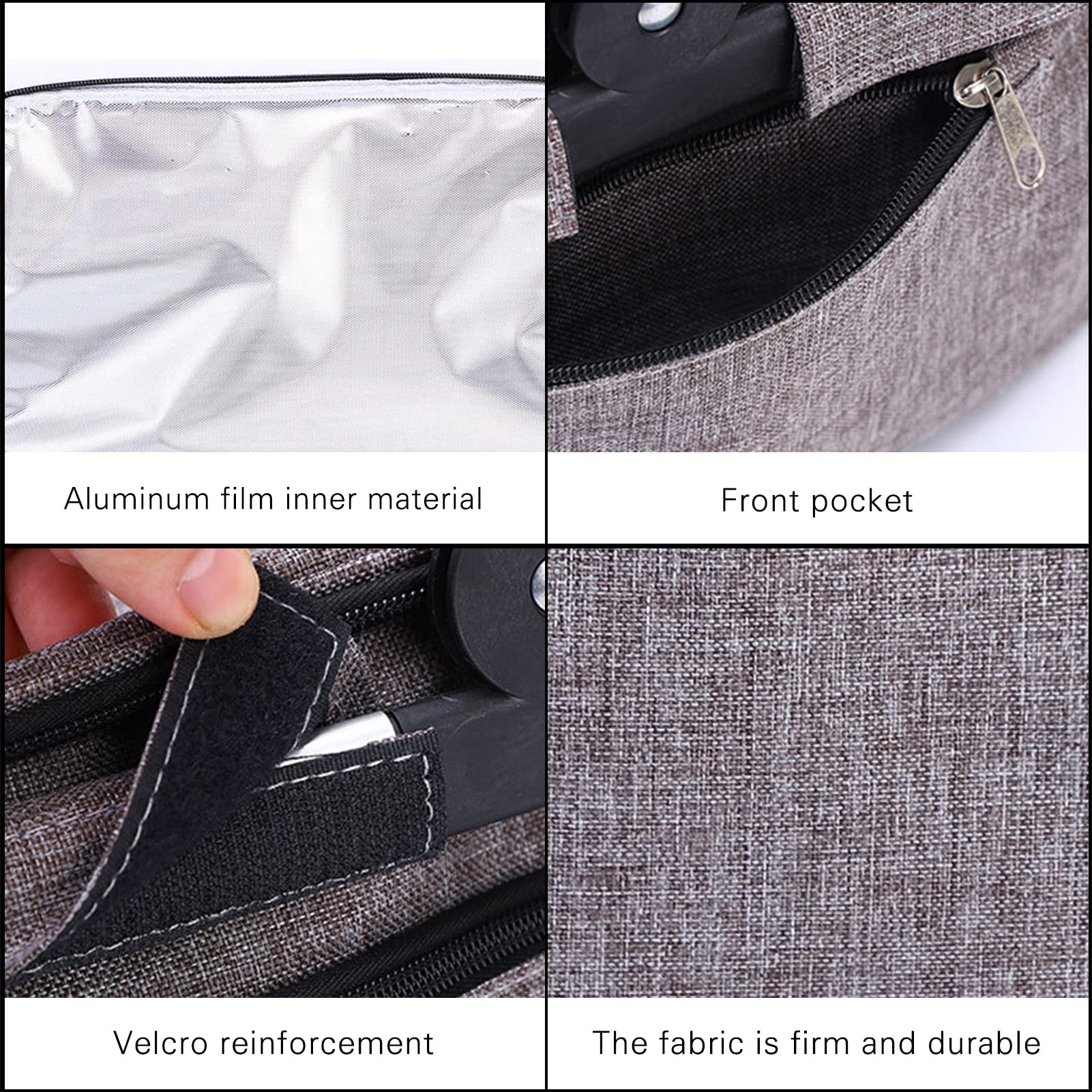 VALINK Insulated Picnic Basket - Foldable Thermal Food Carrier for Camping, Travel & Outdoor Adventures - Portable Cooler Bag for Picnics, Beach Trips & Grocery Shopping