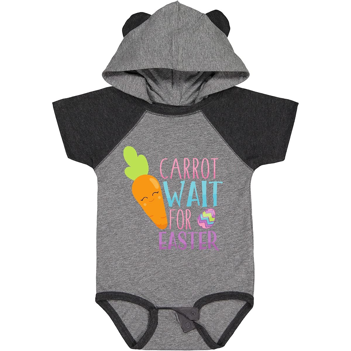 Inktastic Easter Baby Bodysuit - Cute Carrot & Easter Eggs Design for Infants - Perfect for Easter Celebrations, Family Photos & Holiday Outfits
