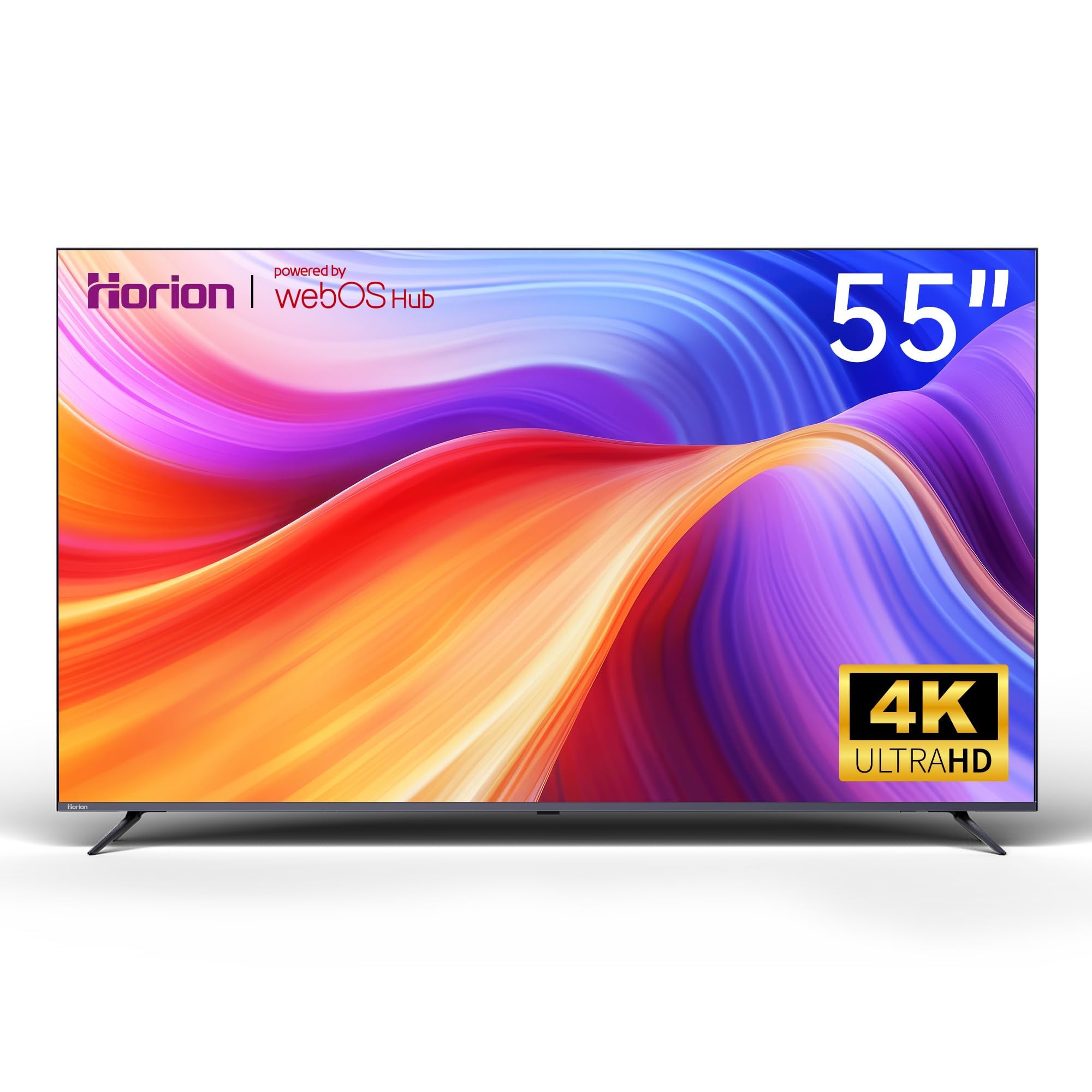 HORION 55-inch 4K UHD Smart LED TV (Model 55P6D, 2025) with WebOS 22 - Ultra Slim Design, Mega Contrast, HDR10, MEMC, Dolby Atmos - Perfect for Streaming, Gaming & Home Entertainment - Bluetooth, HDMI, WiFi Connectivity