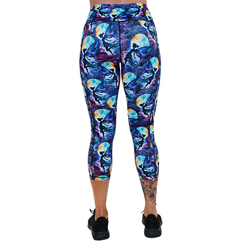 Fairy Tale Leggings for Women - Fantasy Printed Yoga Pants with Comfortable High Waist - Perfect for Yoga, Workout, Lounge and Cosplay Costume