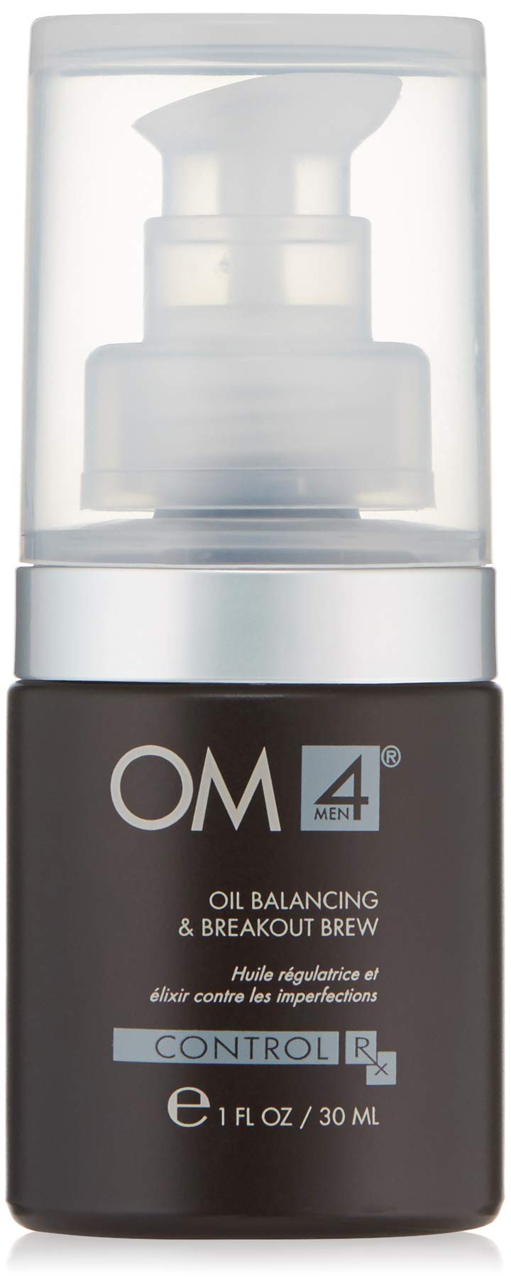 OM4 Control Oil Balancing & Breakout Brew Serum for Men - Salicylic Acid & St. John's Wort Skincare Treatment for Oily & Combination Skin - Reduces Shine & Prevents Acne for Daily Face Care Routine