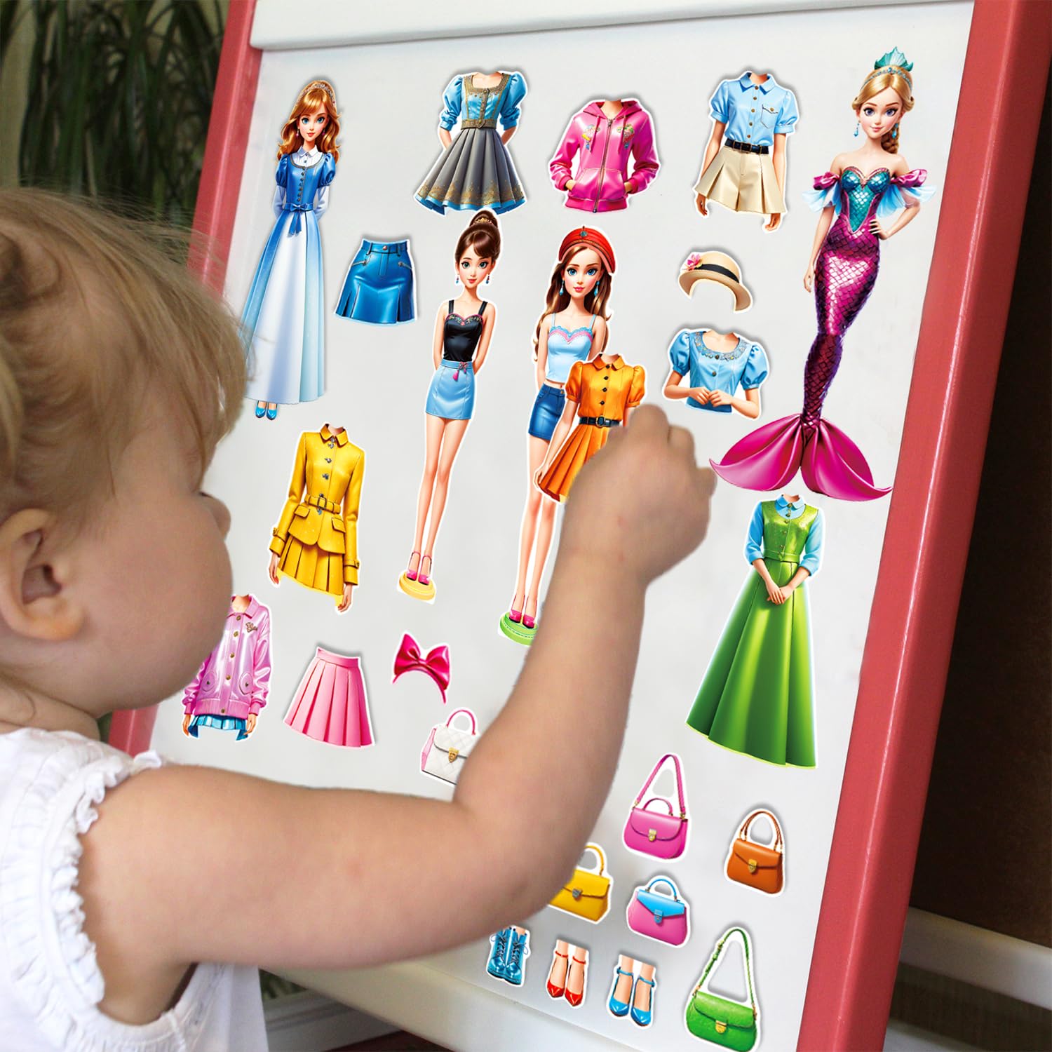 Magnetic Dress Up Doll for Girls - Travel & Learning Toy Gift