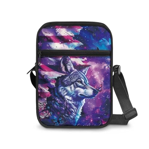 Wolf Butterfly American Flag