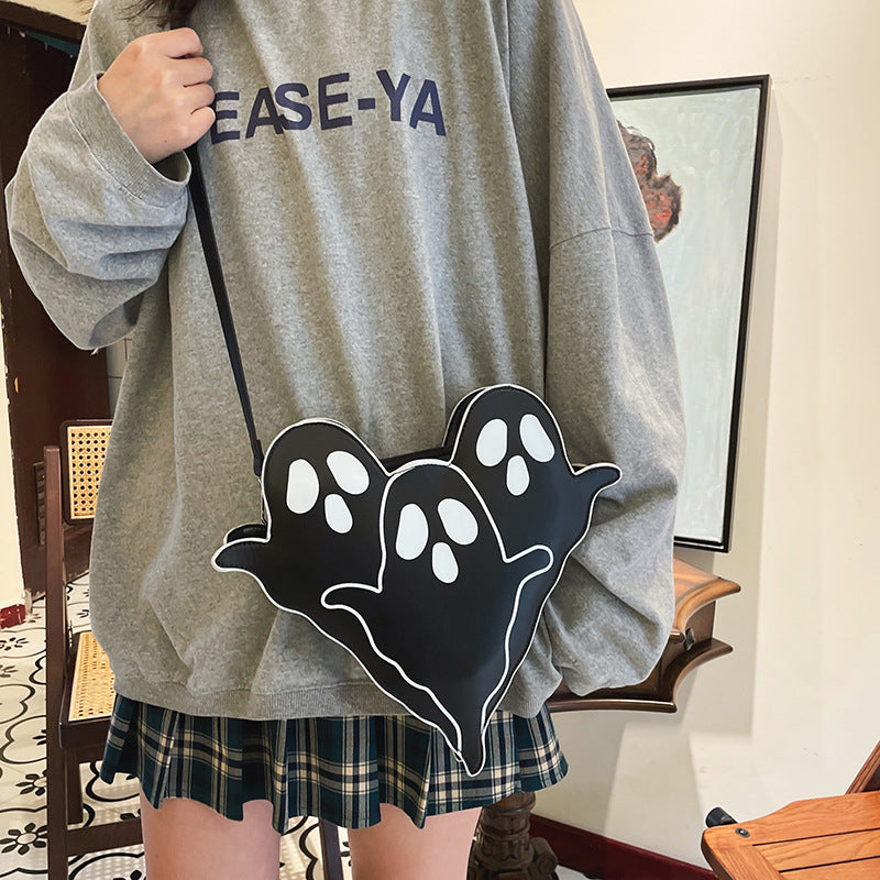 3D Cartoon Ghost Halloween Shoulder Bags for Women - Cute Crossbody Phone Purse with Funny Design | Perfect for Trick-or-Treating, Costume Parties & Spooky Outfits