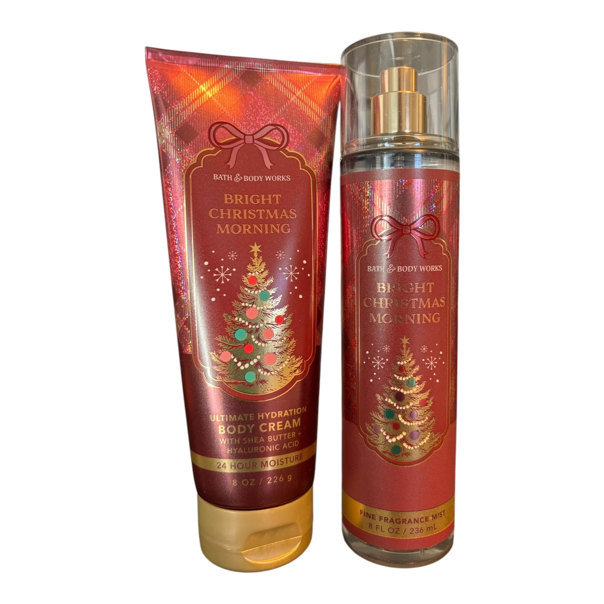 Bright Christmas Morning 2-Piece Bath & Body Gift Set - Fine Fragrance Mist & Ultimate Hydration Body Cream | Holiday Gifts for Women, Luxurious Skincare & Fragrance Duo for Festive Season