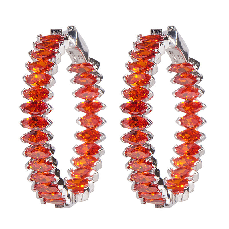 Marquise Hoop Earrings - 5-Piece Set for Women | Elegant Dangle Drop Jewelry for Parties, Weddings & Everyday Wear