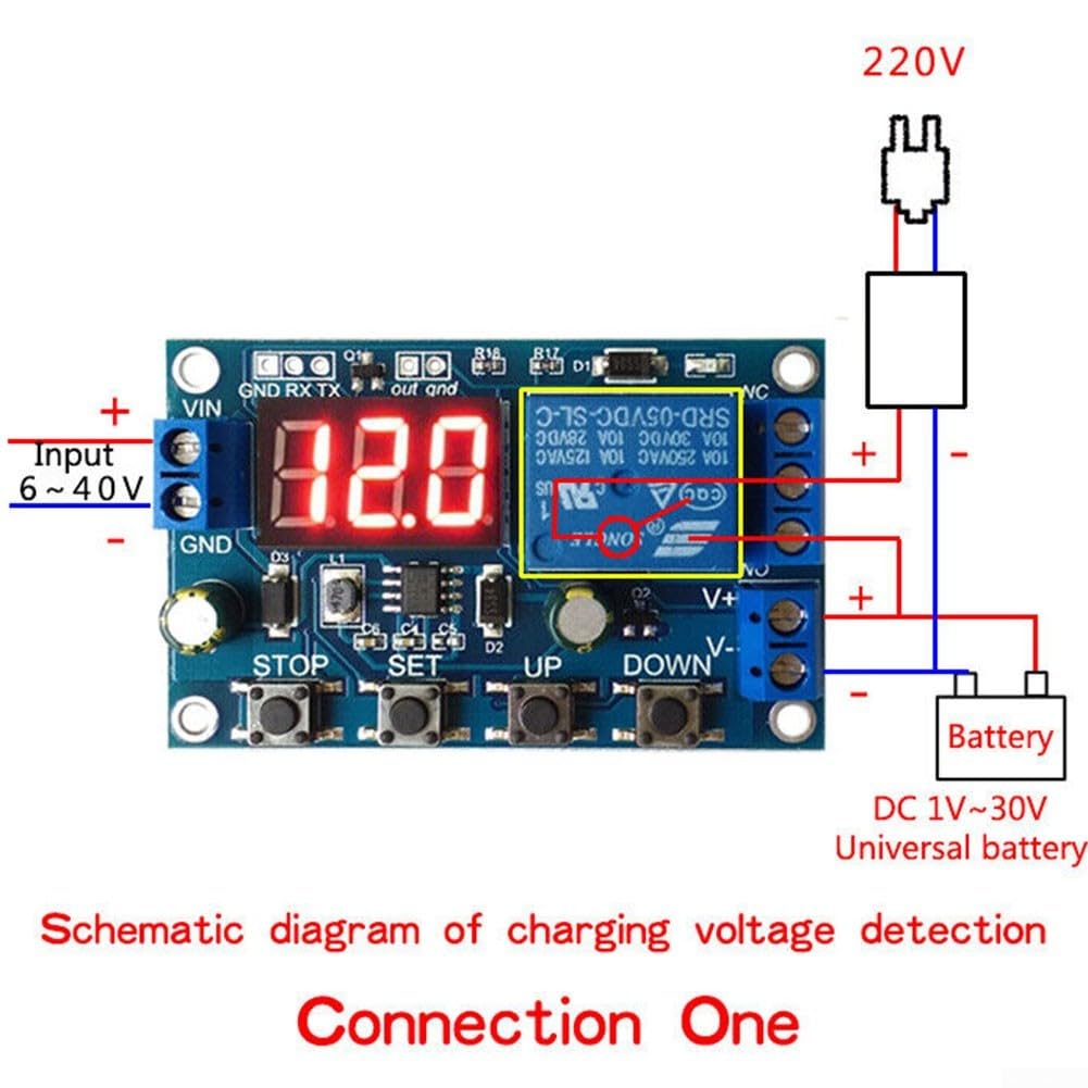 40V 6A Smart Battery Charger Discharger Board with STOP Key Function - Perfect for RC Cars, Drones, and DIY Electronics Projects