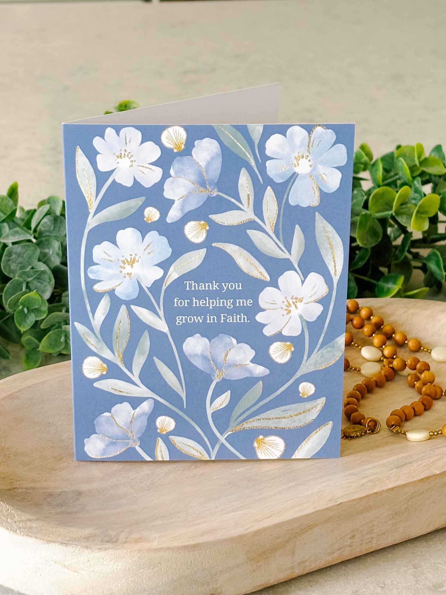 Grow In Faith Christian Greeting Card - Inspirational Religious Card for Birthdays, Holidays & Encouragement - Perfect for Church Events & Bible Study Groups