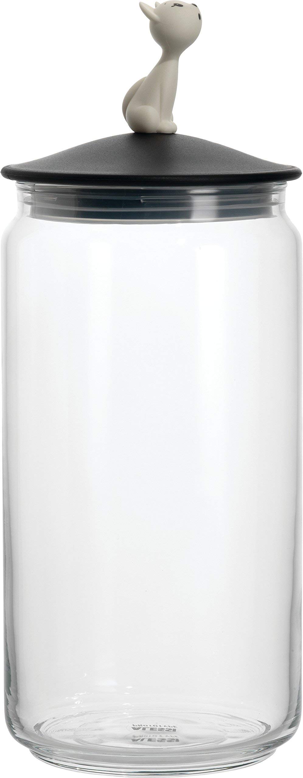Alessi AMMI22 B Mio' Jar Container - Black Airtight Food Storage Canister for Kitchen, Pantry & Countertop Organization | Perfect for Coffee, Tea, Sugar & Dry Goods