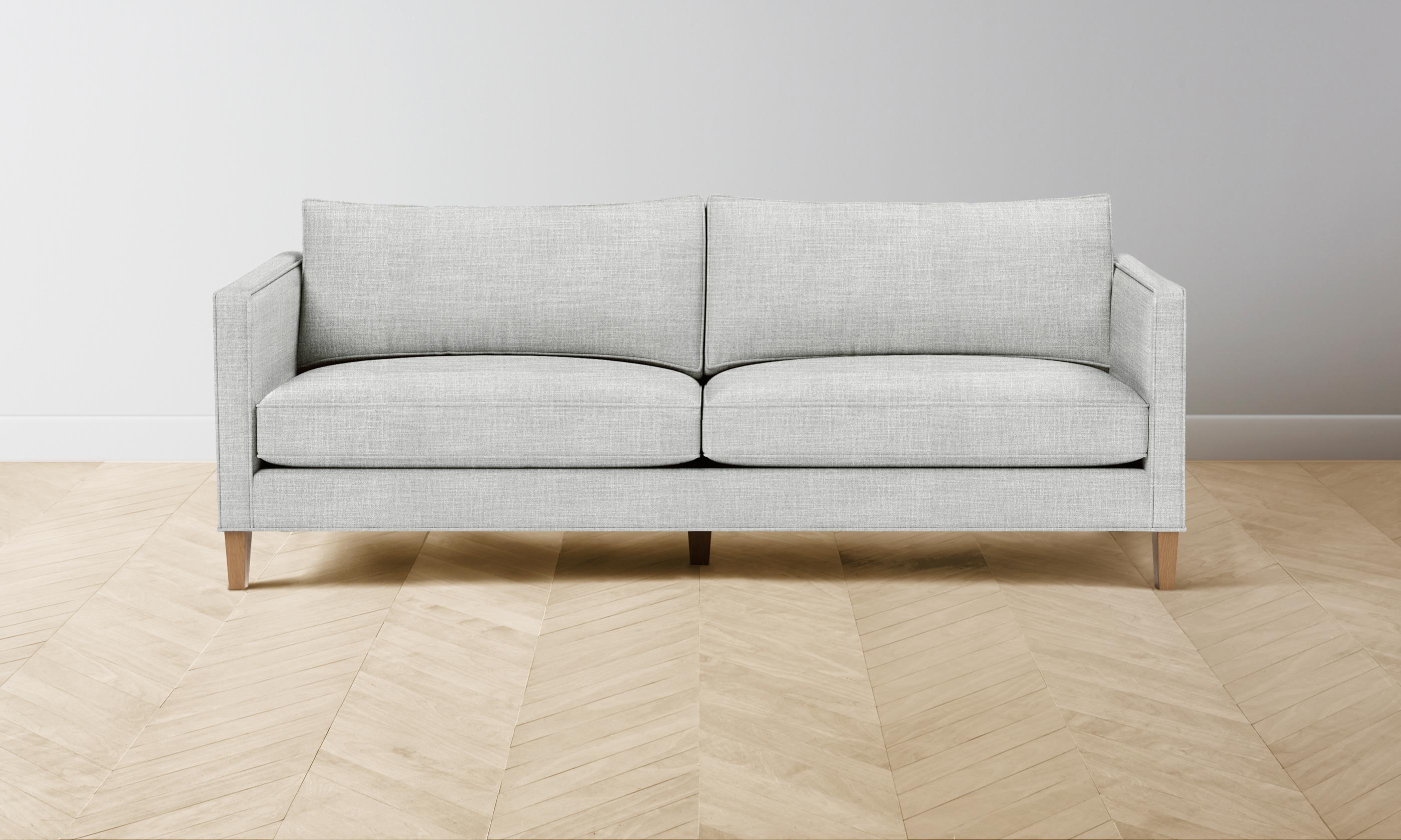Crosby Performance Textured Tweed Dove Sofa - Modern Comfortable Living Room Furniture for Home & Office
