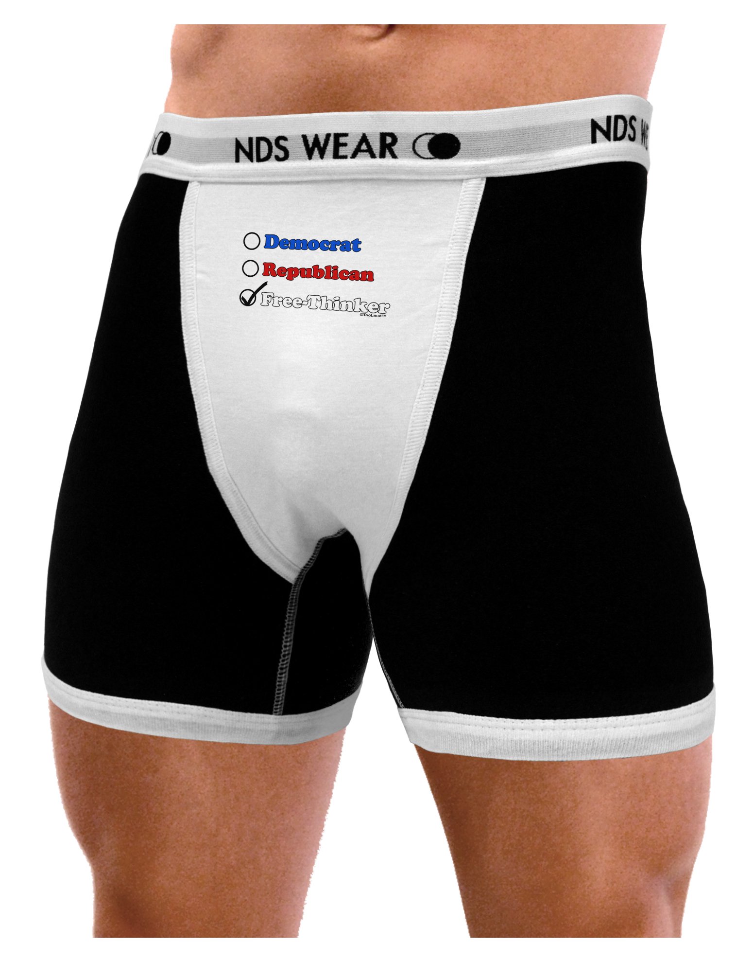 TooLoud Free Thinker Checklist Men's Boxer Brief Underwear - Soft Cotton Breathable Underwear for Everyday Comfort & Active Lifestyles - Perfect for Work, Gym & Lounging