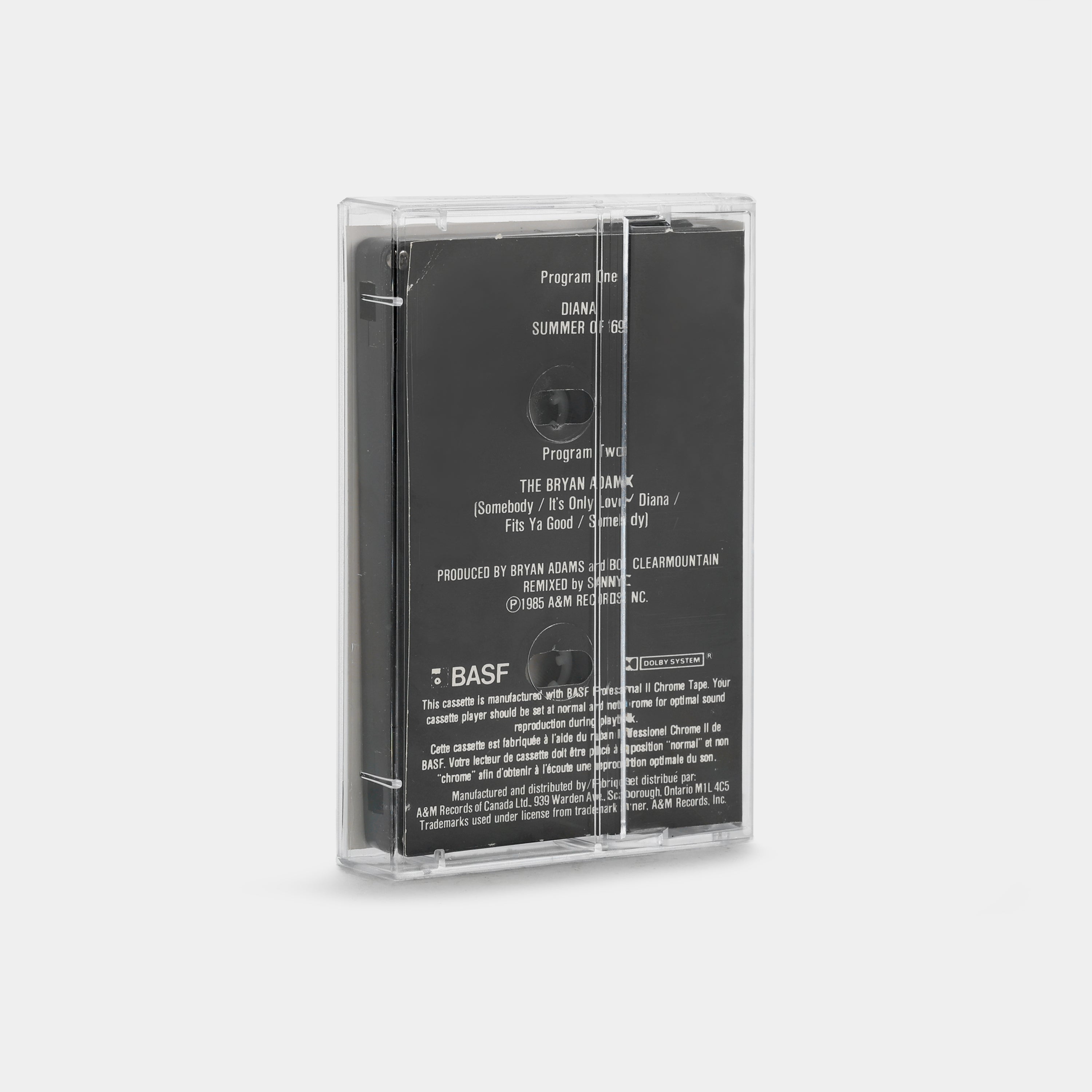 Bryan Adams Diana Cassette Tape - Vintage Music Collectible for 80s Fans, Perfect for Retro Music Lovers & Cassette Tape Collections